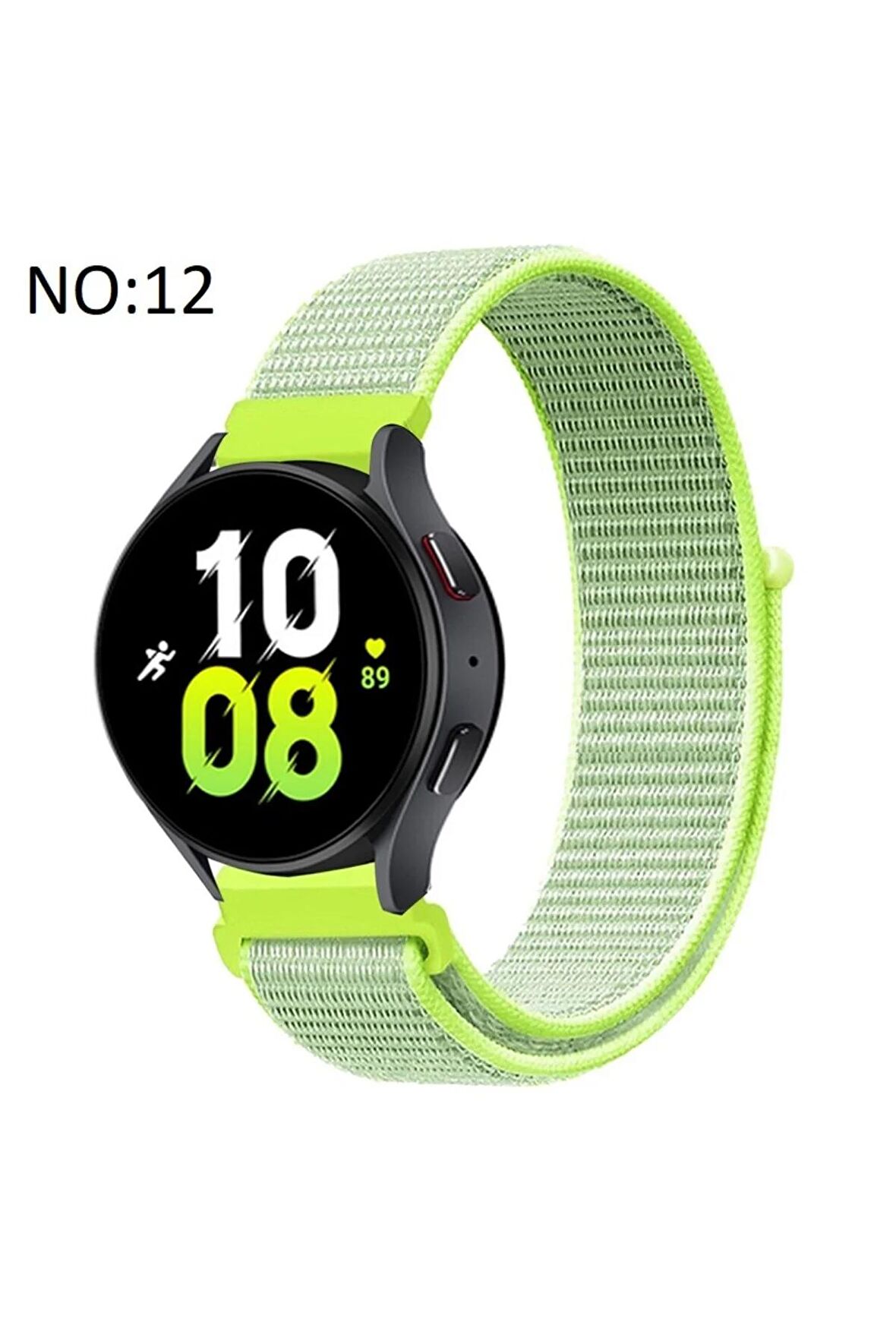 Huawei Watch GT 3 Elegant (42mm) 20mm için Cırtlı Kumaş Kordon-03 Sarı