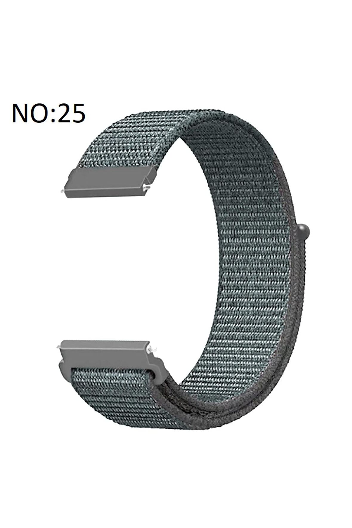 Amazfit Bip U 20mm için Cırtlı Kumaş Kordon-03 Açık Yeşil