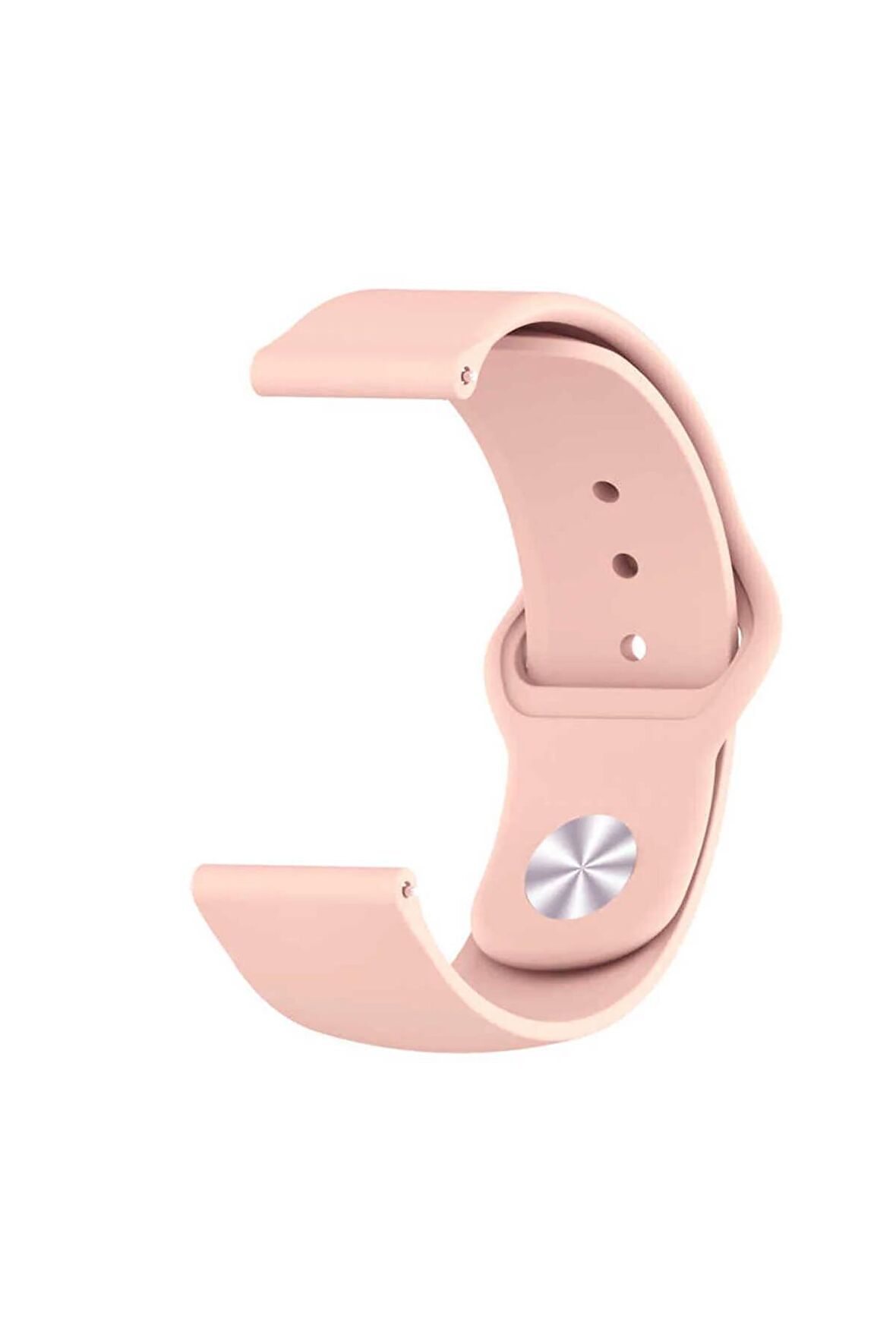 Amazfit Bip 3 Pro 20mm için Klasik Silikon Kordon-11 Pudra