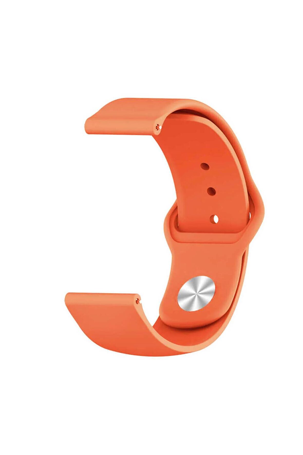 Amazfit GTS 2e 20mm için Klasik Silikon Kordon-11 Turuncu