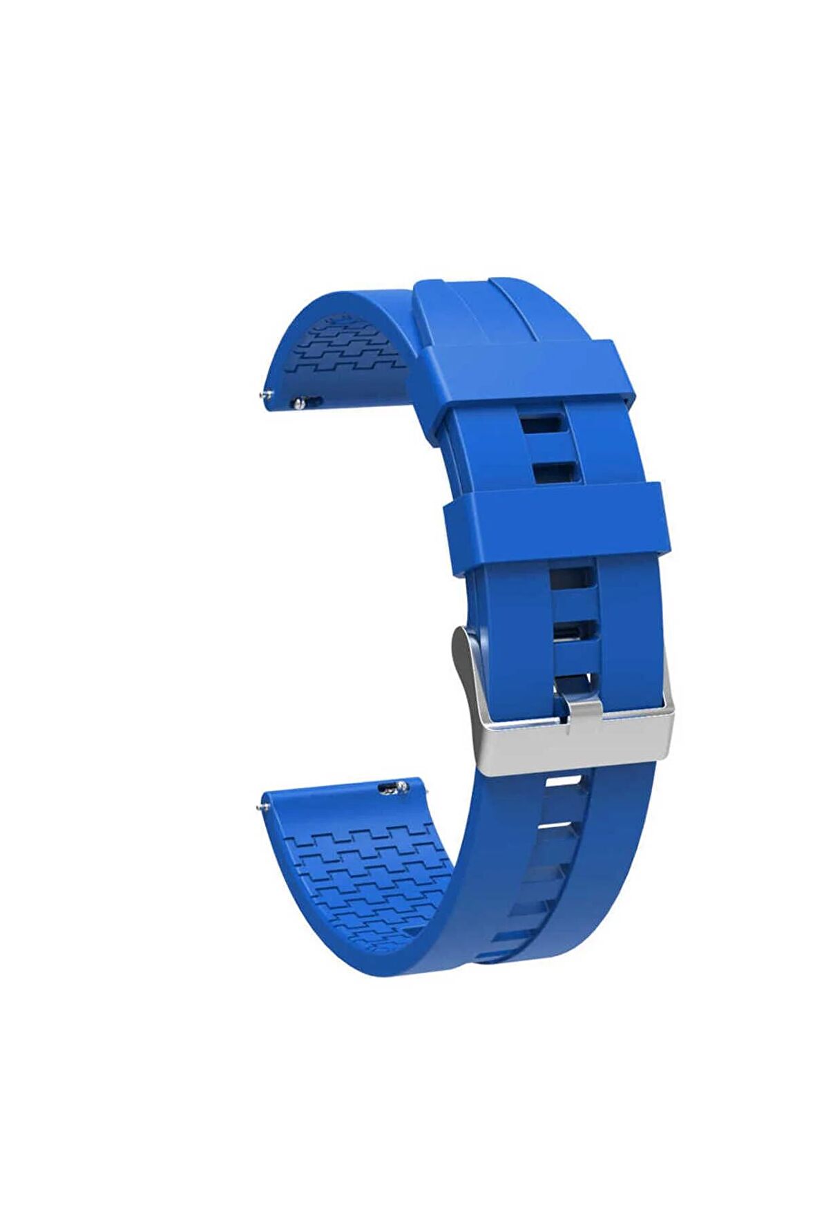 Amazfit GTS 2 20mm için içi desenli Silikon Kordon-23 Saks Mavi