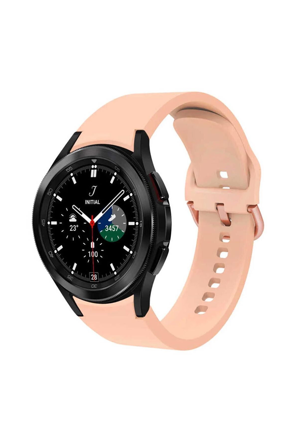 Galaxy Watch 4 (40mm) 20mm için Silikon Kordon-50 Pembe