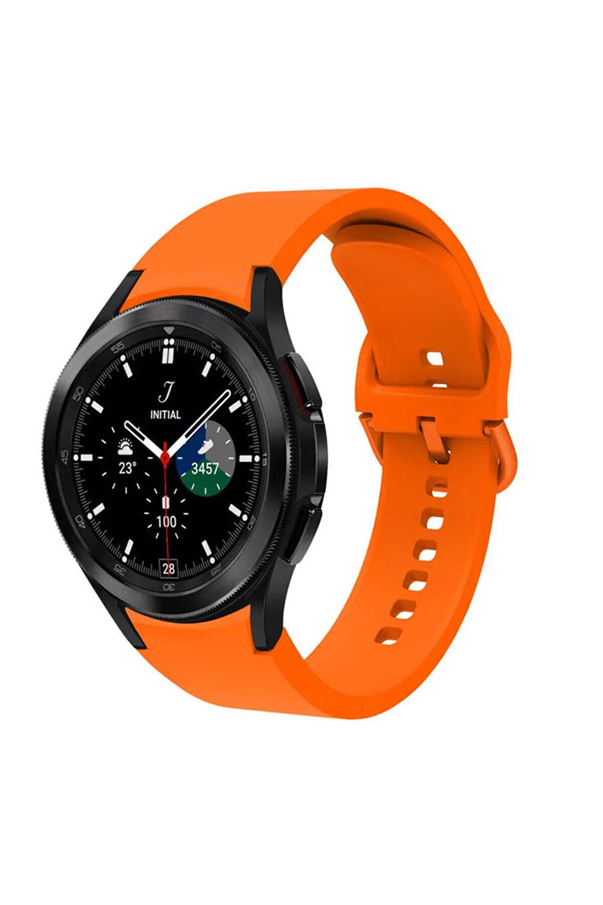 Galaxy Watch 6 (44mm) 20mm için Silikon Kordon-50 Turuncu