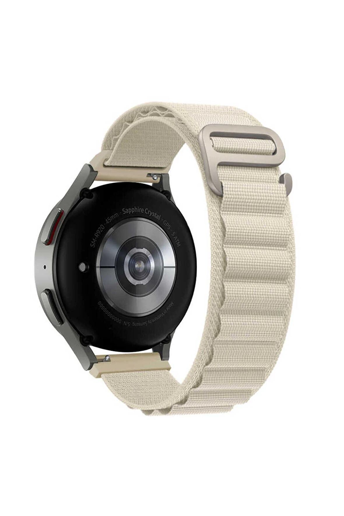 Galaxy Watch 3 (41mm) 20mm için Alpine Loop Kordon-74 Beyaz