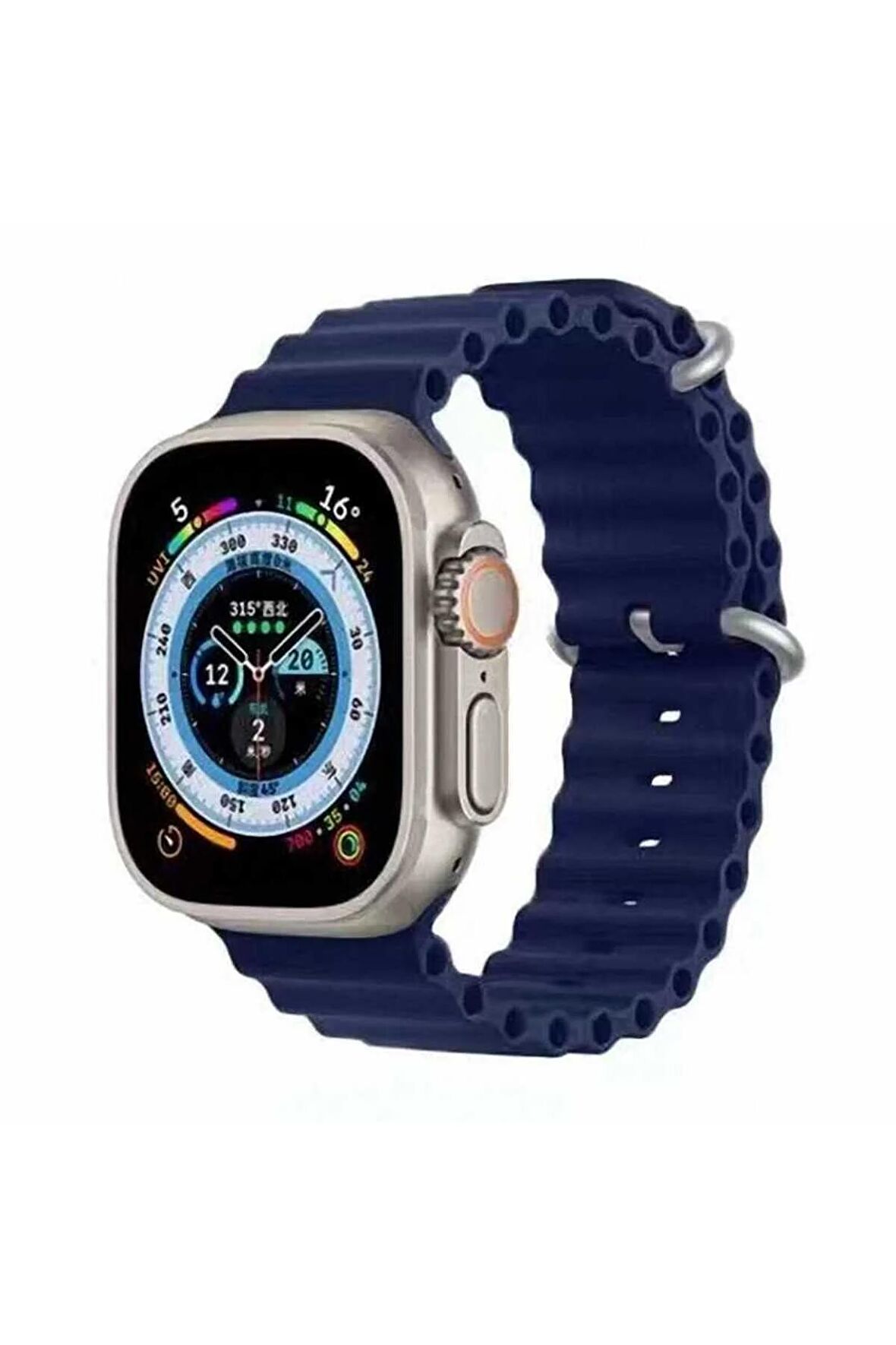 Apple Watch 38-40-41mm için Ocean Silikon Kordon-75 Lacivert