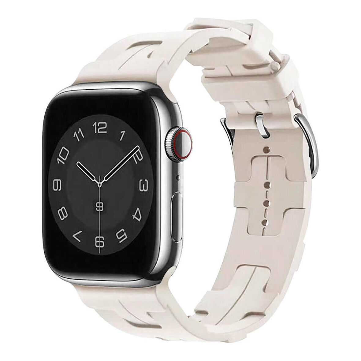 Apple Watch 38-40-41mm için Silikon Kordon-92 Starlight
