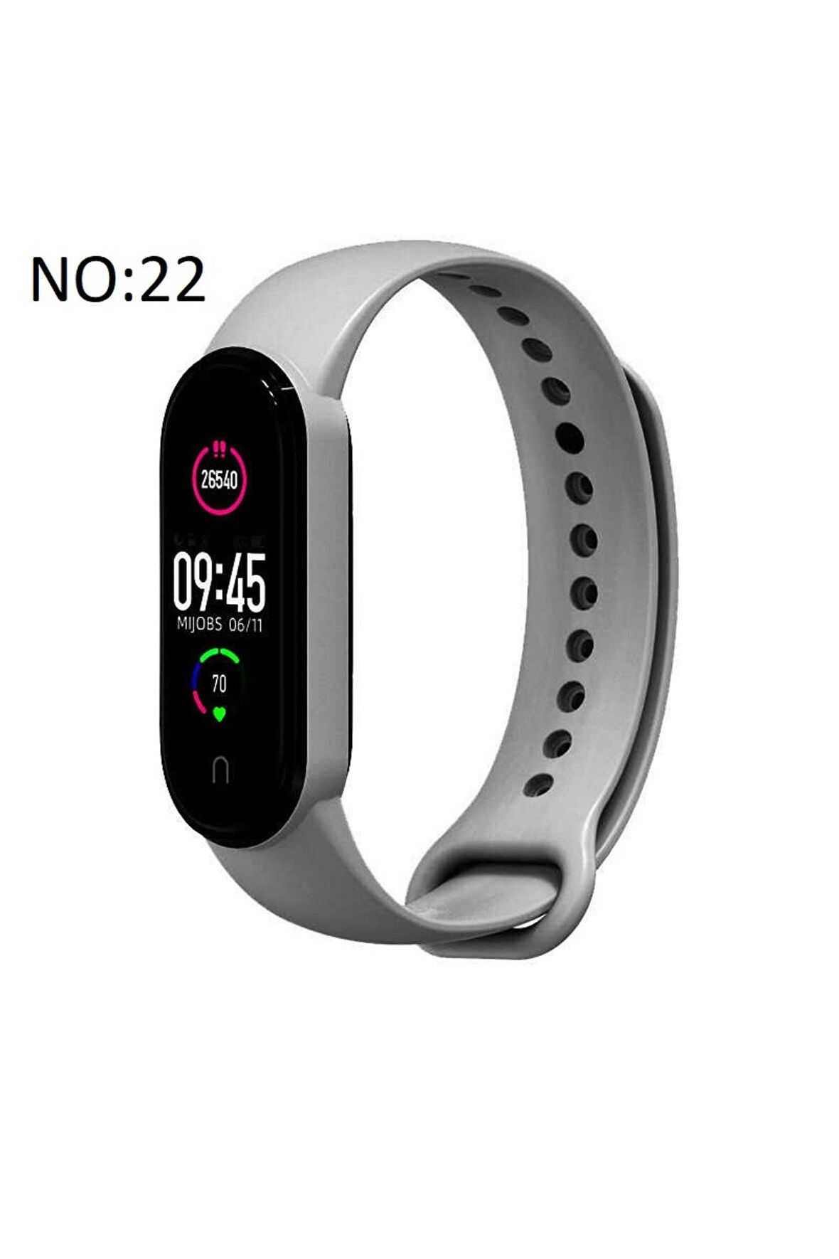 Xiaomi Mi Band 5-6 için Klasik Kordon Gri