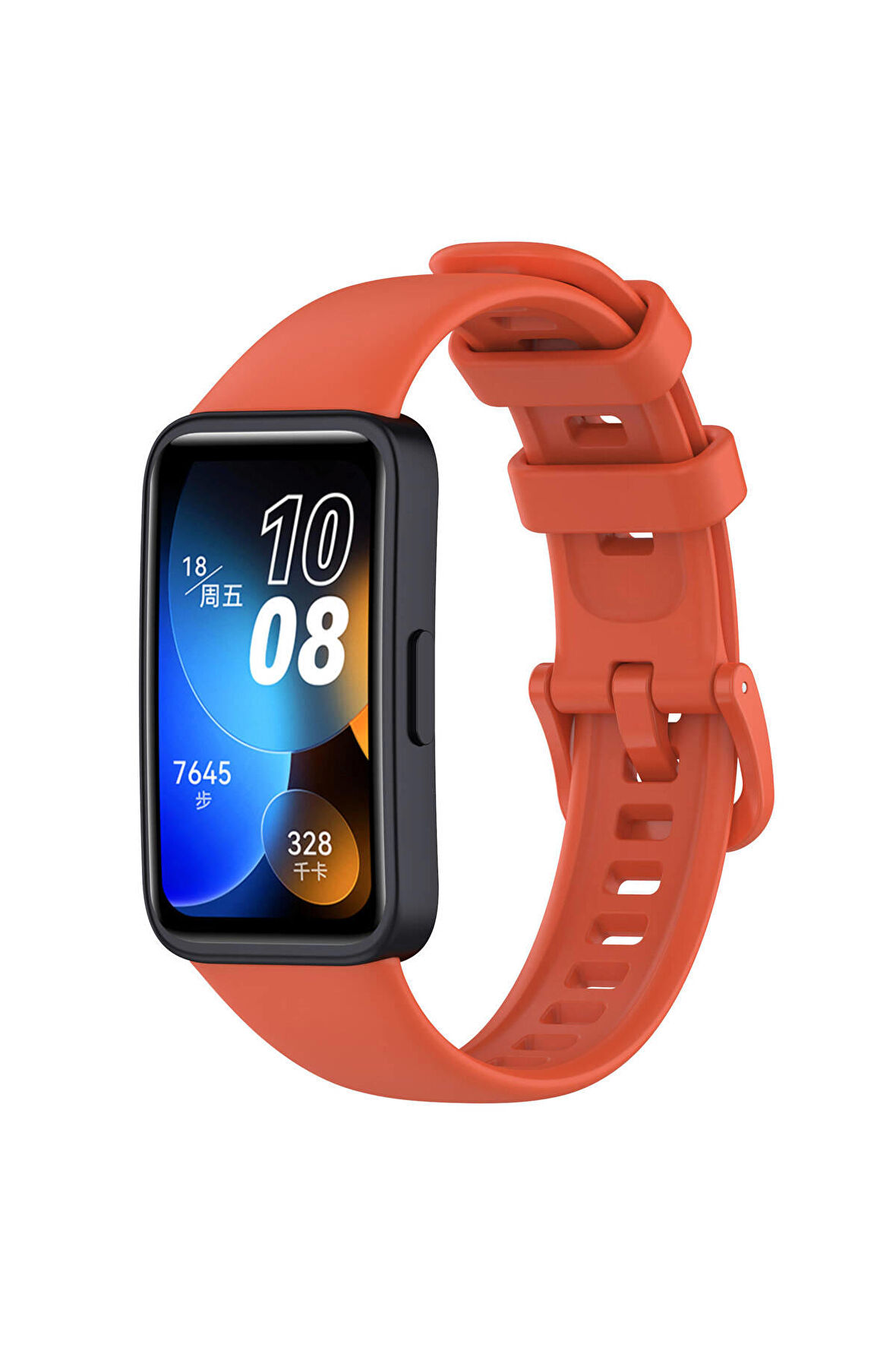 Huawei Band 8 için Klasik Silikon Kordon Turuncu