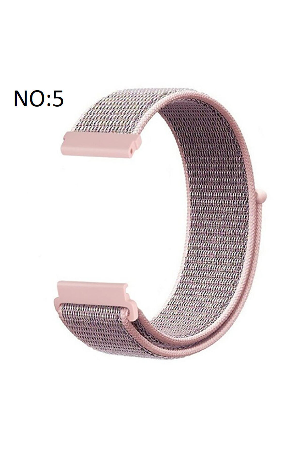 Amazfit GTS 2 20mm için Cırtlı Kumaş Kordon-03 Pembe