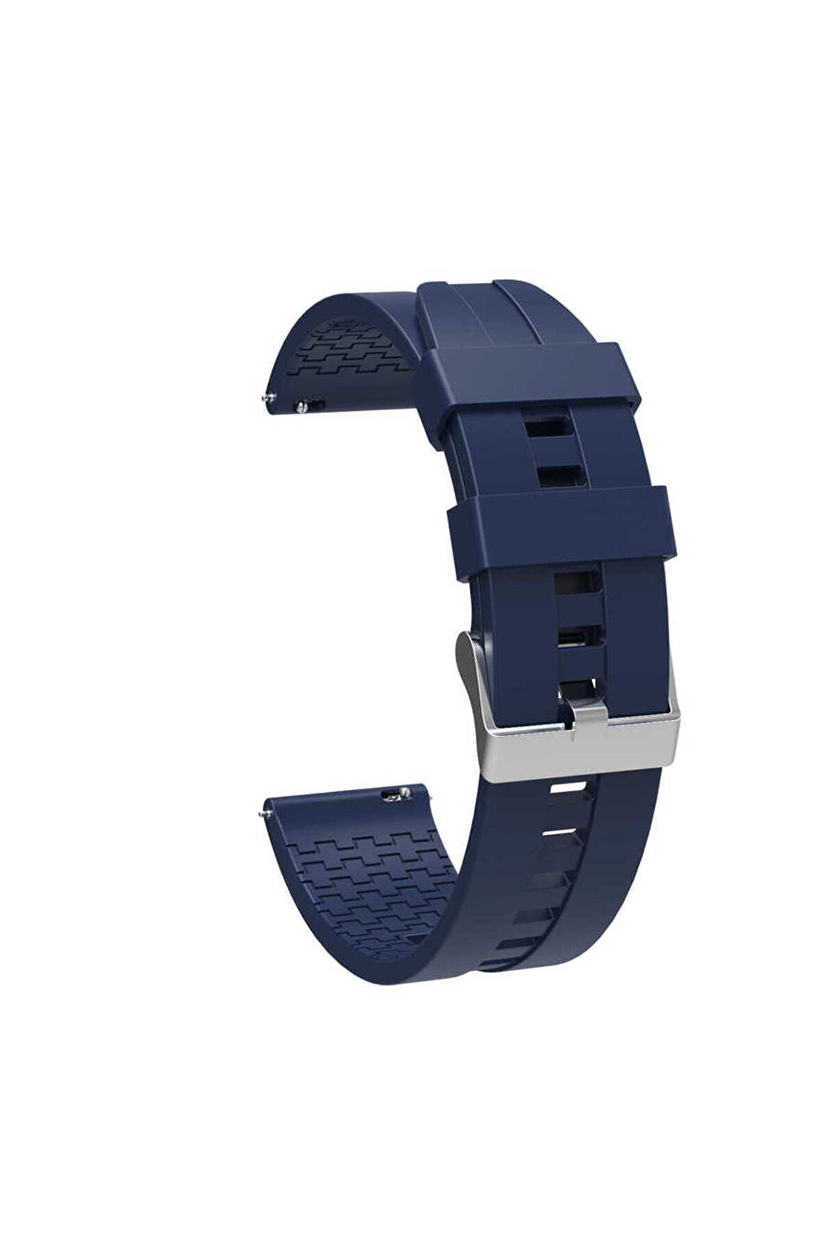 Amazfit Bip U Pro 20mm için içi desenli Silikon Kordon-23 Lacivert