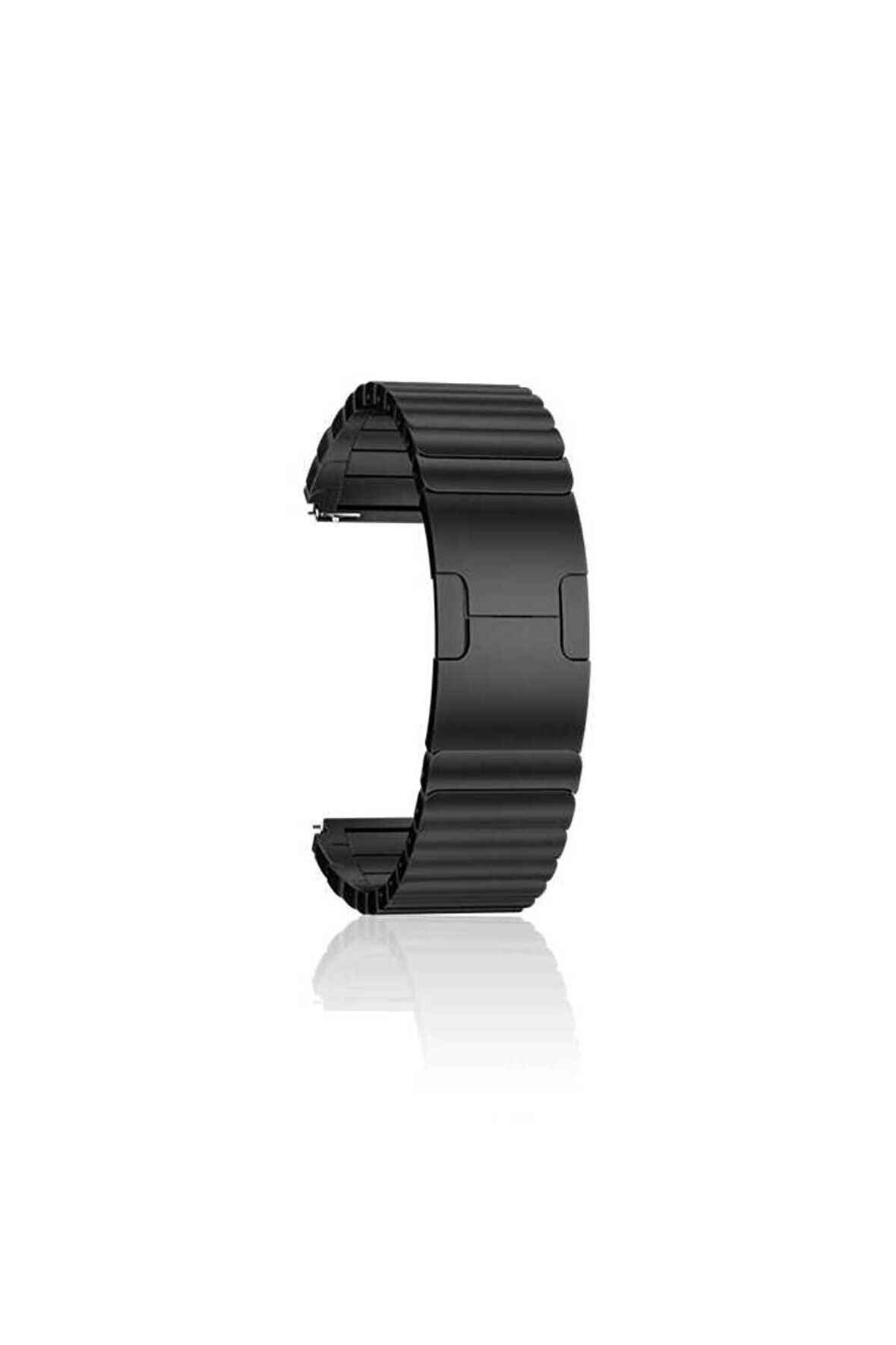 Huawei Watch Ultimate 22mm için Parçalı çizgi tasarımlı Metal Kordon-35 Siyah