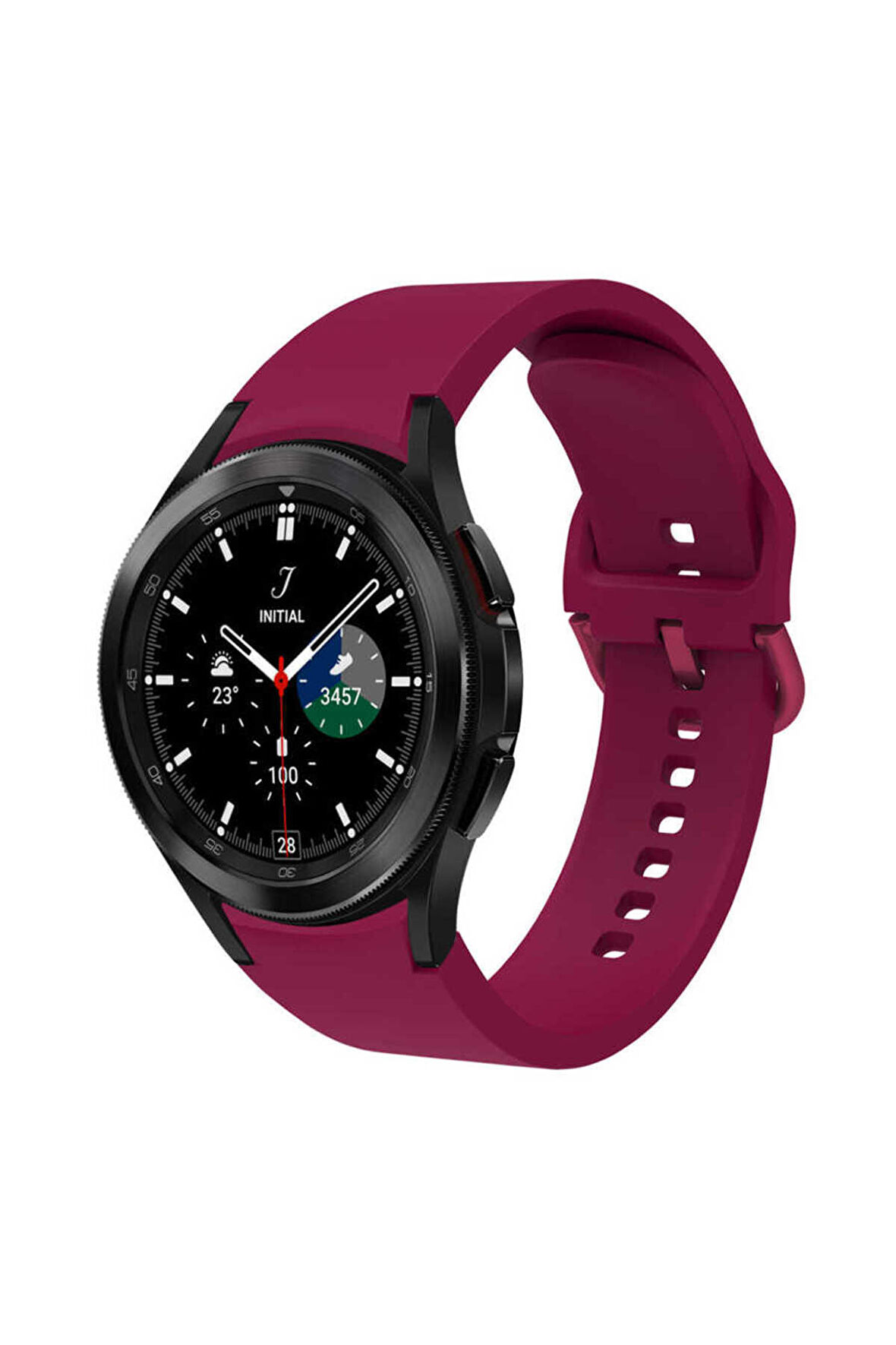 Galaxy Watch 4 (40mm) 20mm için Silikon Kordon-50 Mürdüm
