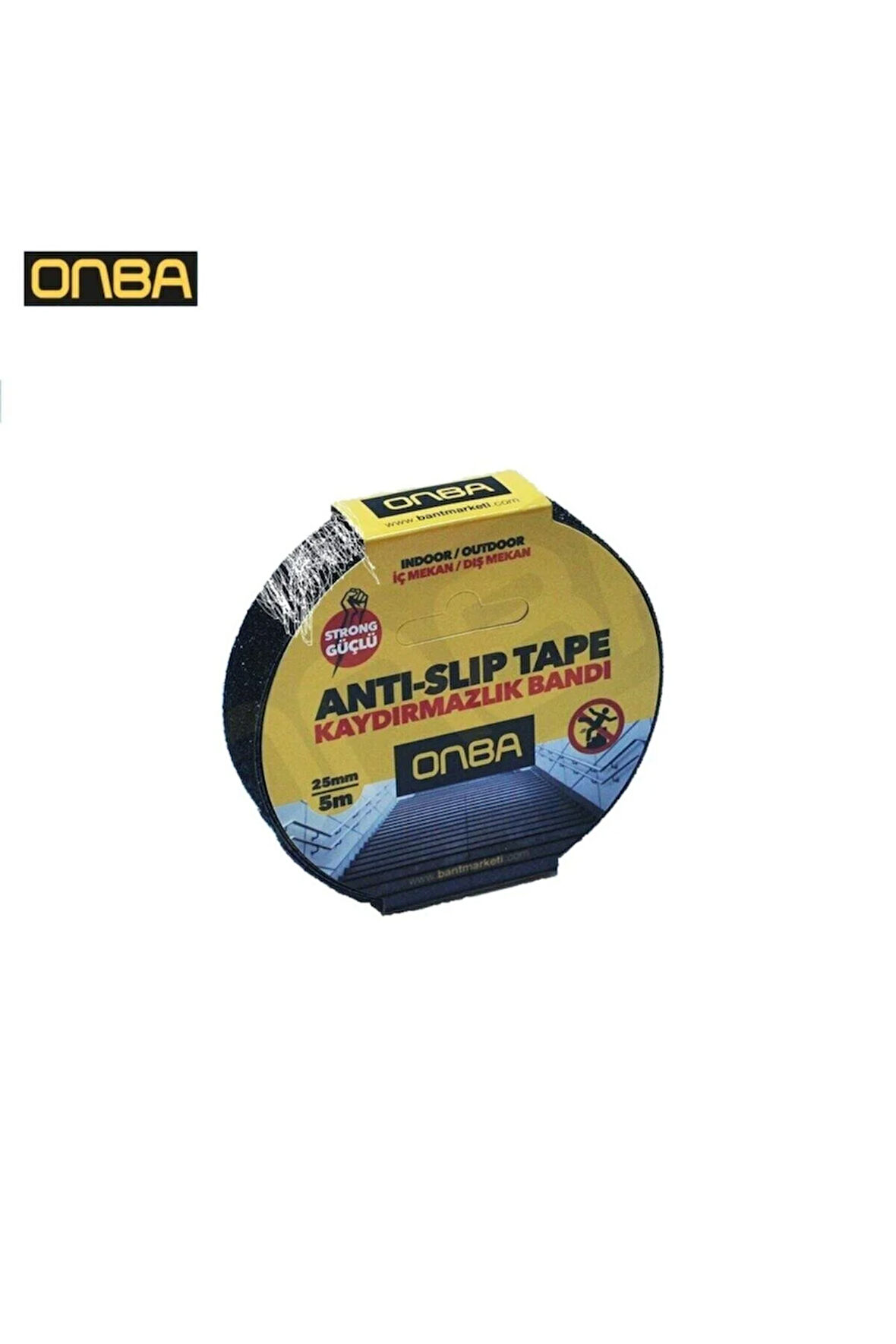 Merdiven Kaydırmaz Bant Siyah Bant 50mmx25mt - 1 Adet