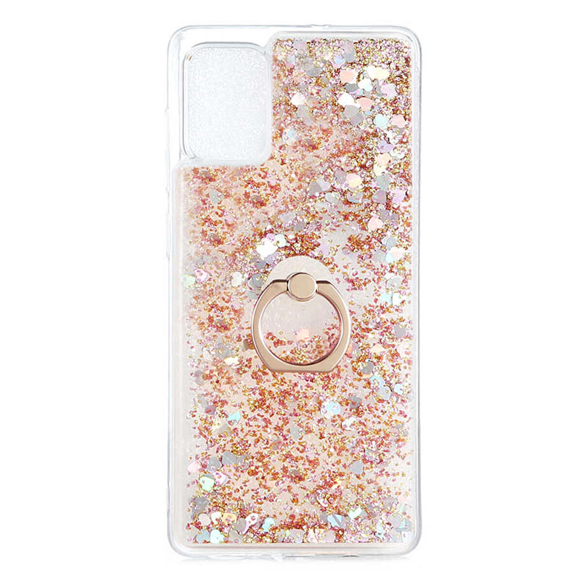 Smcase Samsung Galaxy A72 Kılıf Milce Sulu Yüzüklü Silikon