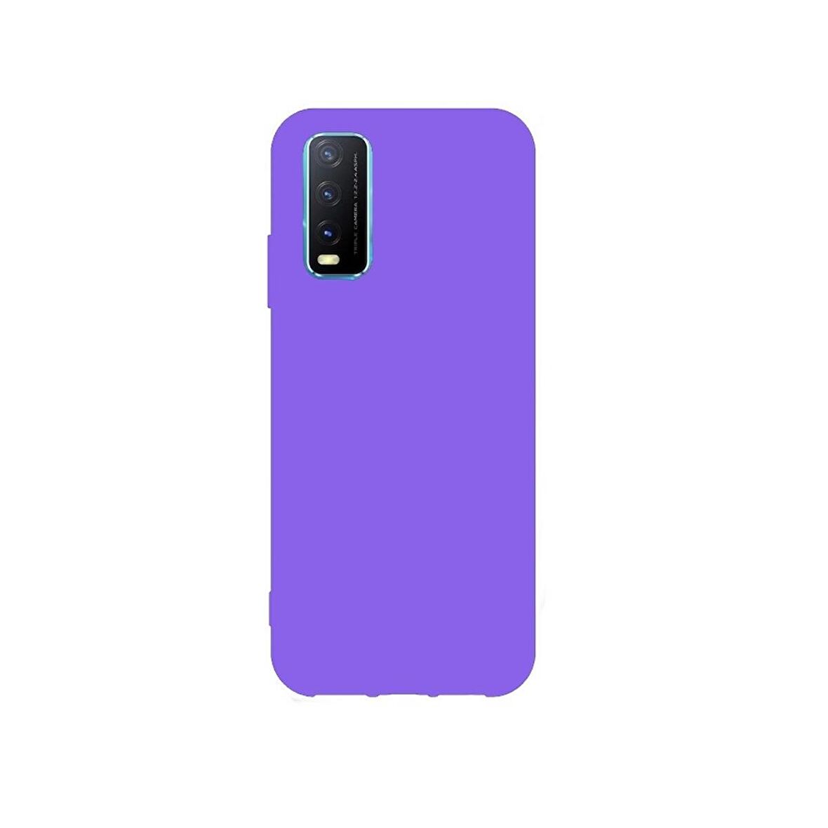 Smcase Vivo Y20s Kılıf Biye Mat Silikon  Nano Ekran Koruyucu