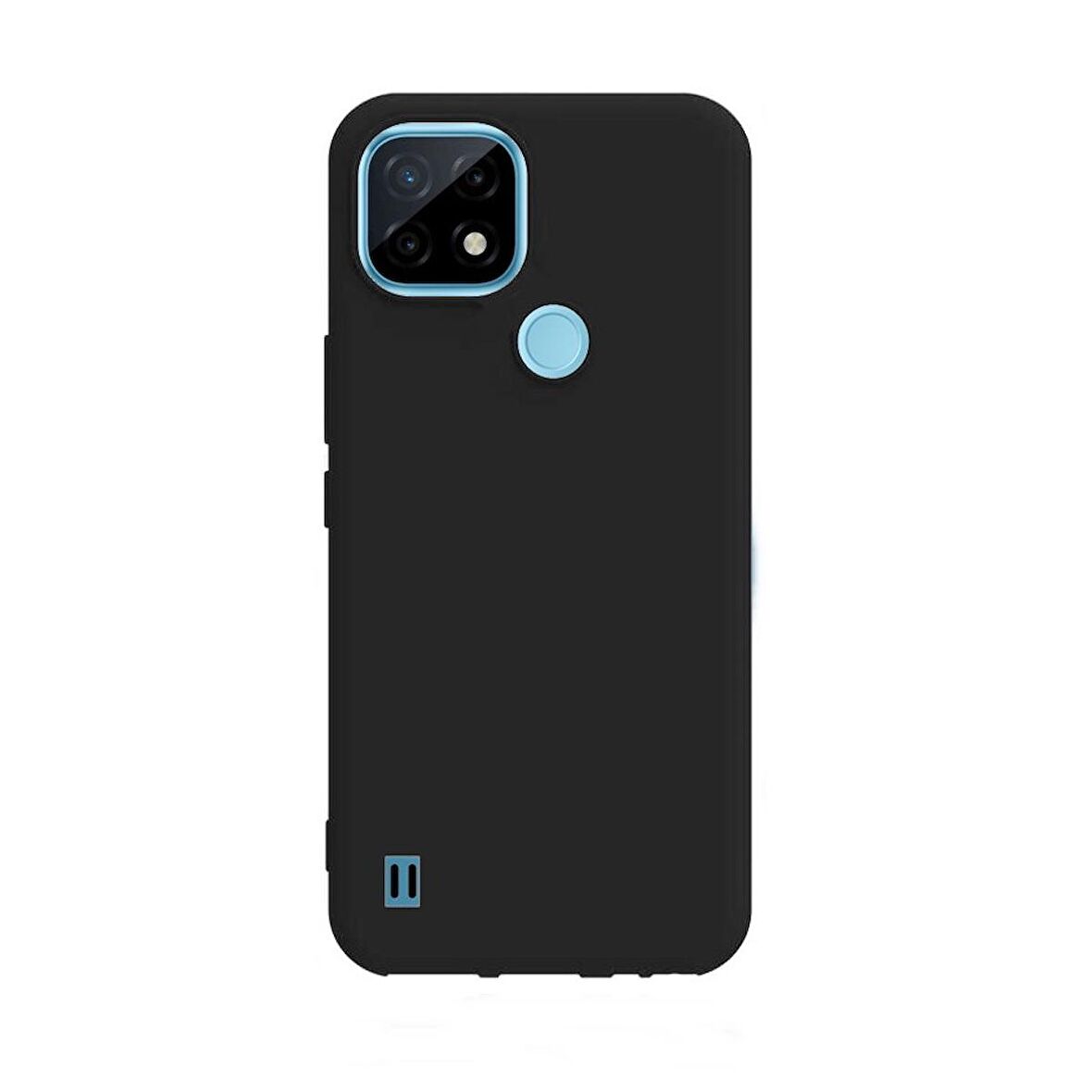 Smcase Realme C21 Kılıf Biye Mat Silikon  Nano Ekran Koruyucu