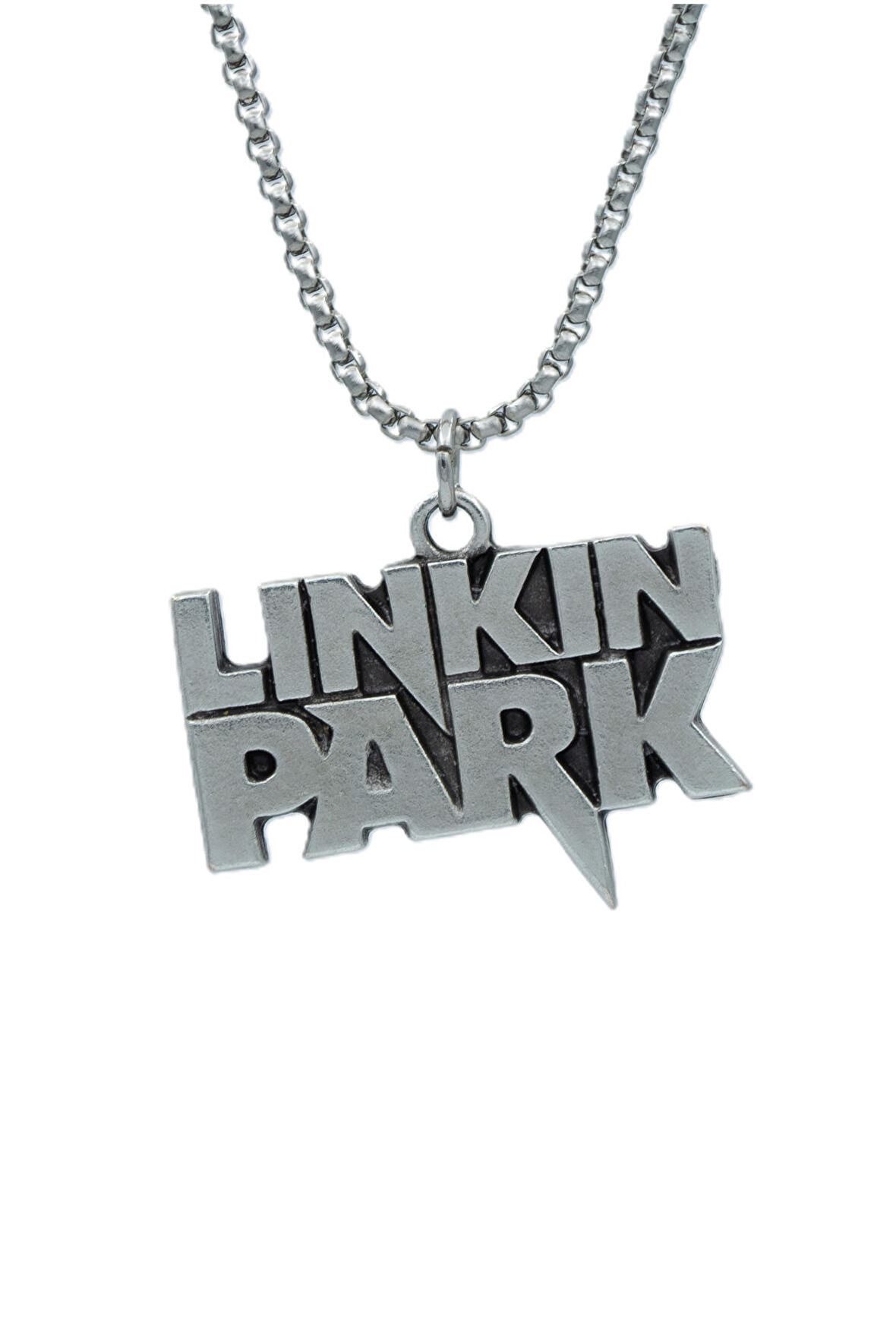 Linkin Park Örme Zincir Kolye - Gümüş Kaplama - Erkek Kadın Kolye - No:1535