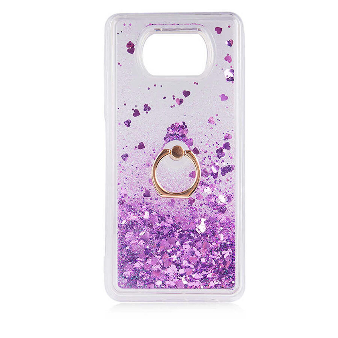 Smcase Xiaomi Poco X3 NFC Kılıf Sulu Yüzüklü Milce Glitter Silikon