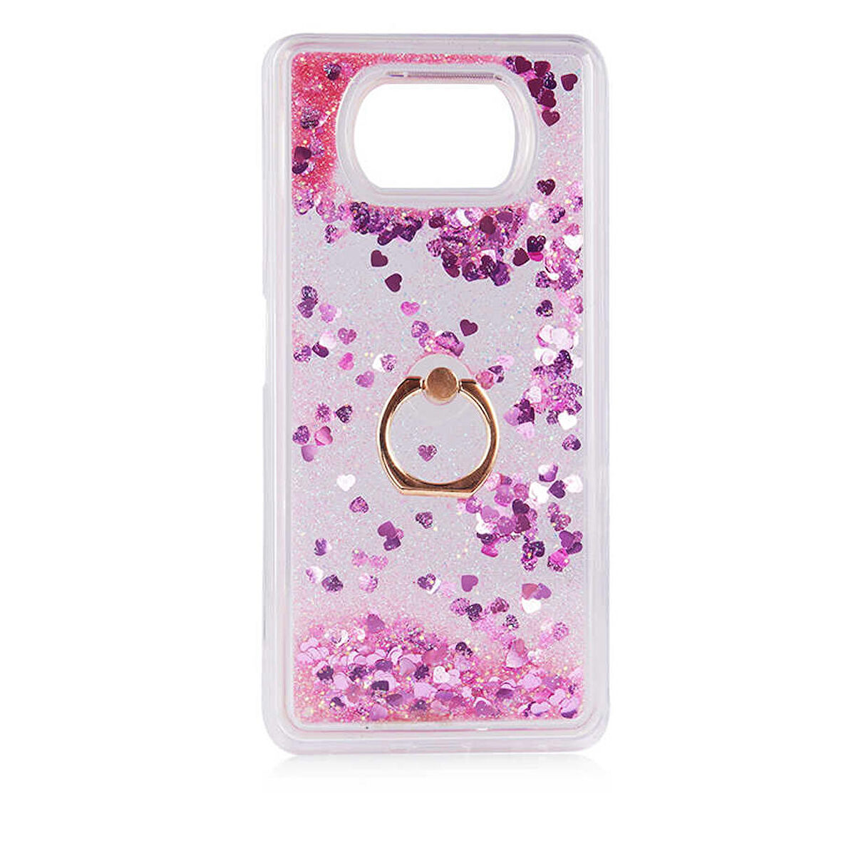 Smcase Xiaomi Poco X3 NFC Kılıf Sulu Yüzüklü Milce Glitter Silikon