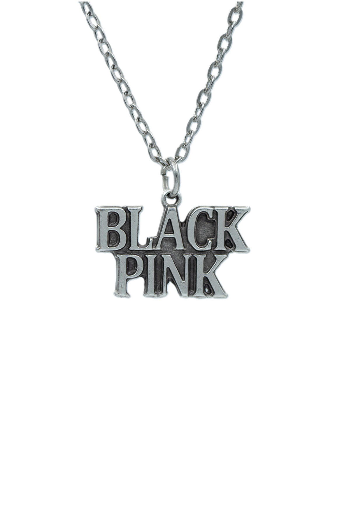 Black Pink  Zincir Kolye - Gümüş Kaplama - Erkek Kadın Kolye - Kod:1064