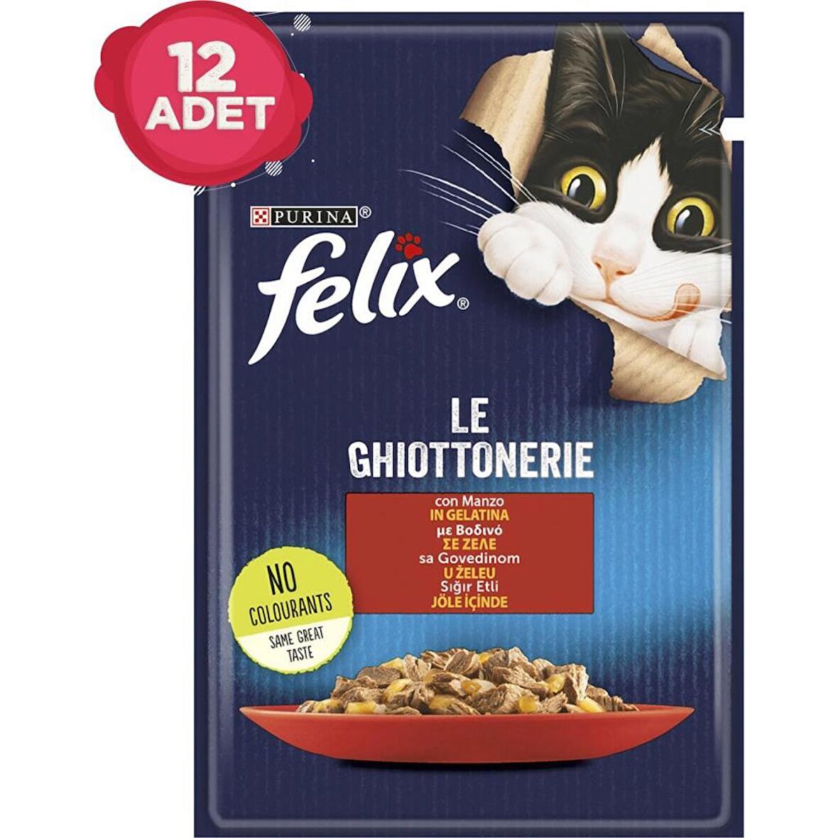 Felix Sığır Etli Yetişkin Kedi Konservesi 85 Gr x 12 Adet