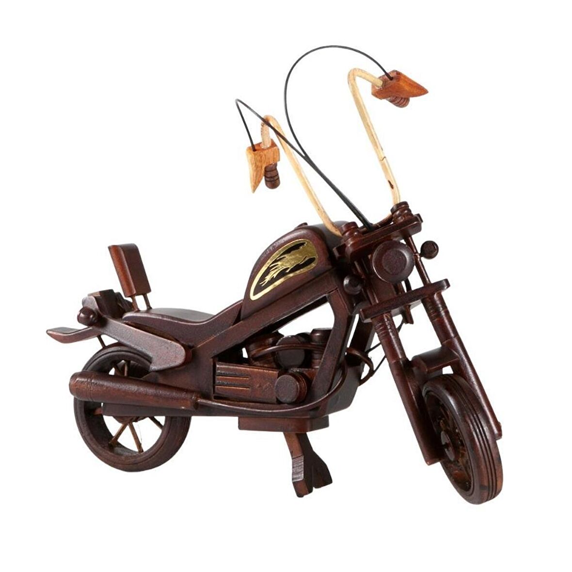 Dekoratif Ahşap Harley Davidson Motosiklet 40 cm