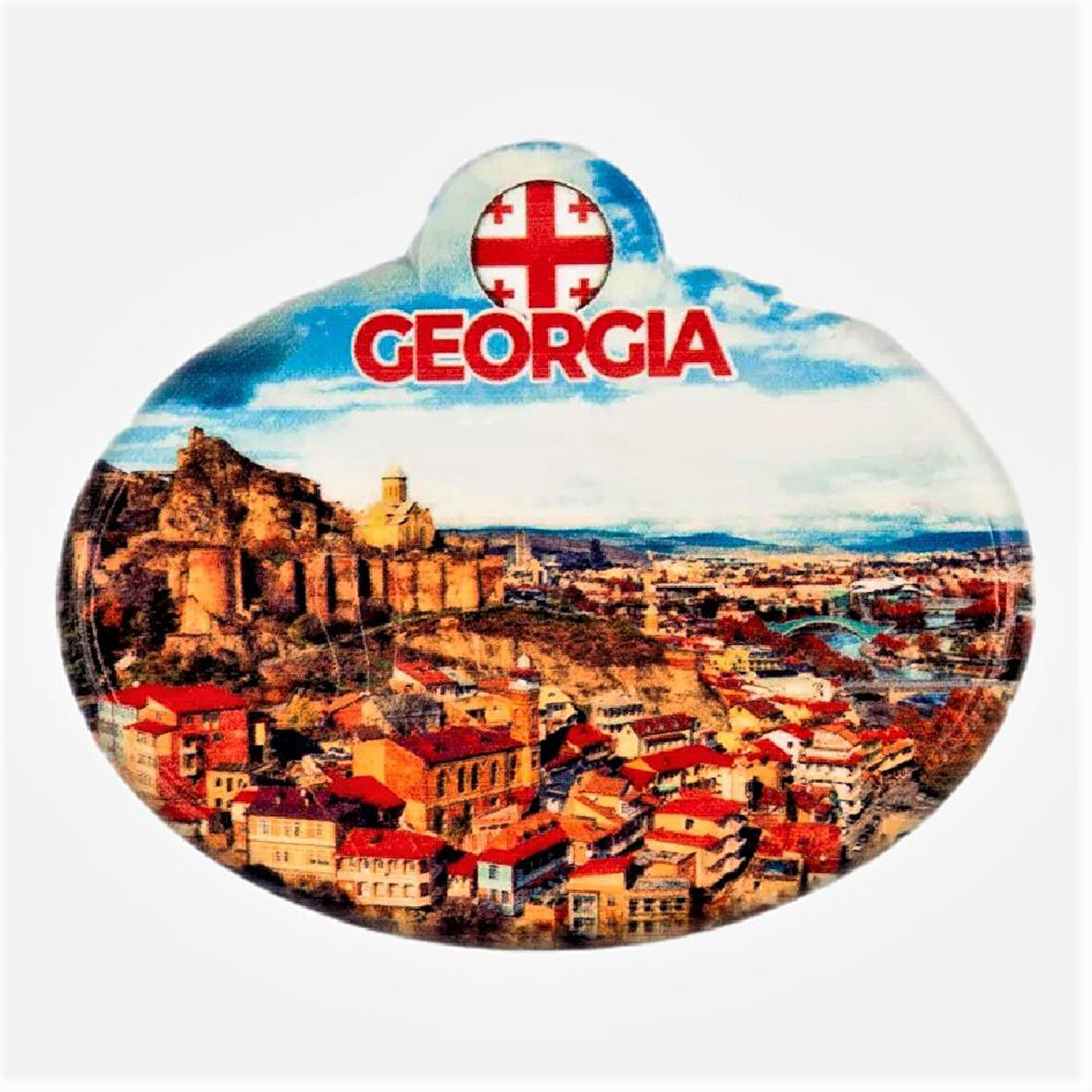 Gürcistan Tiflis Oval Magnet