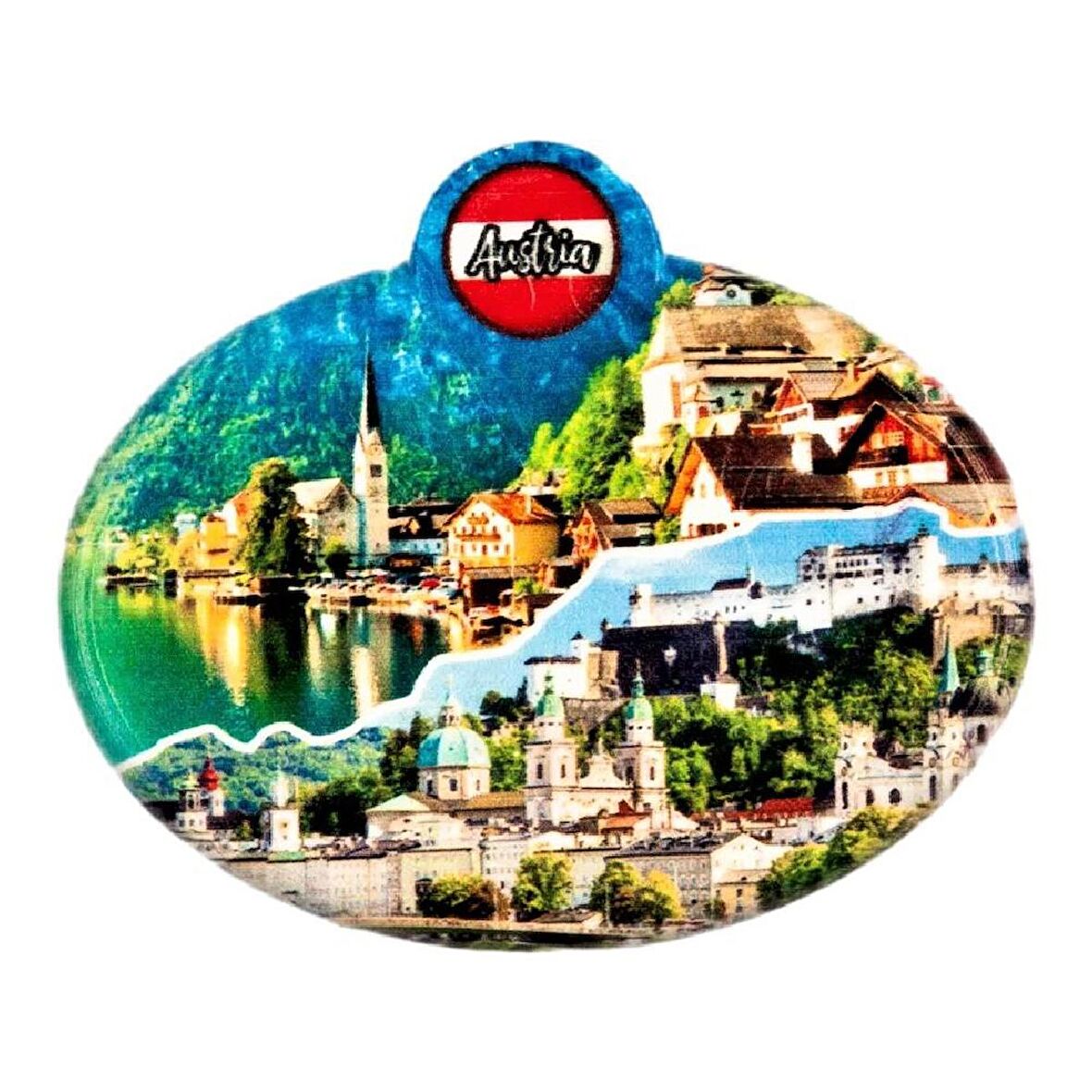 Avusturya Temalı Oval Magnet