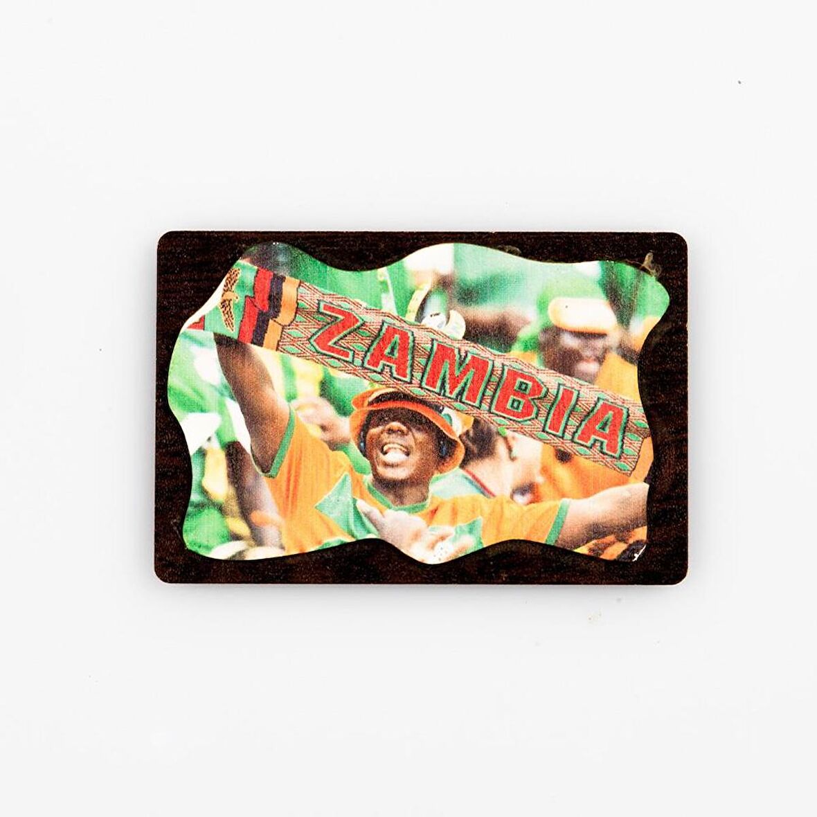 Zambiya Temalı Deri Magnet Ahşap Tabaka