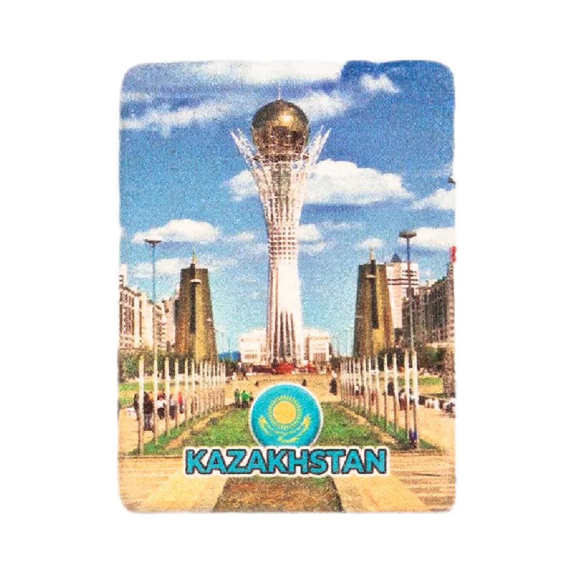 Kazakistan Temalı Taş Magnet