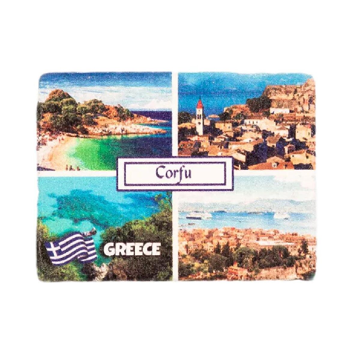 Yunanistan Temalı Taş Magnet