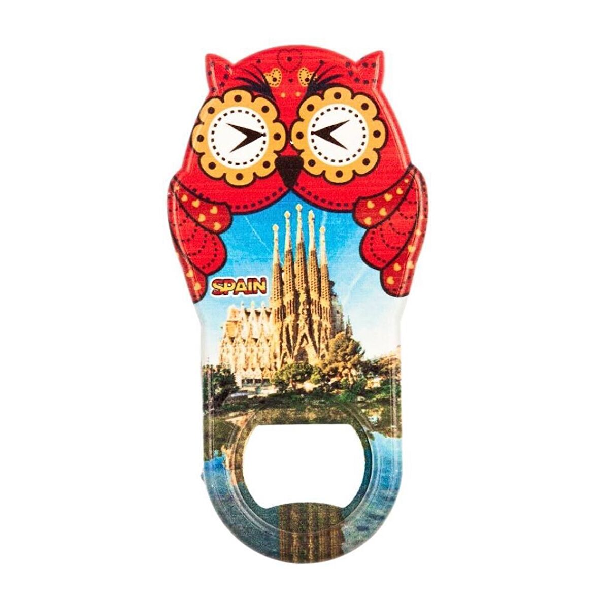 İspanya Temalı Baykuş Magnet Kapak Açacak