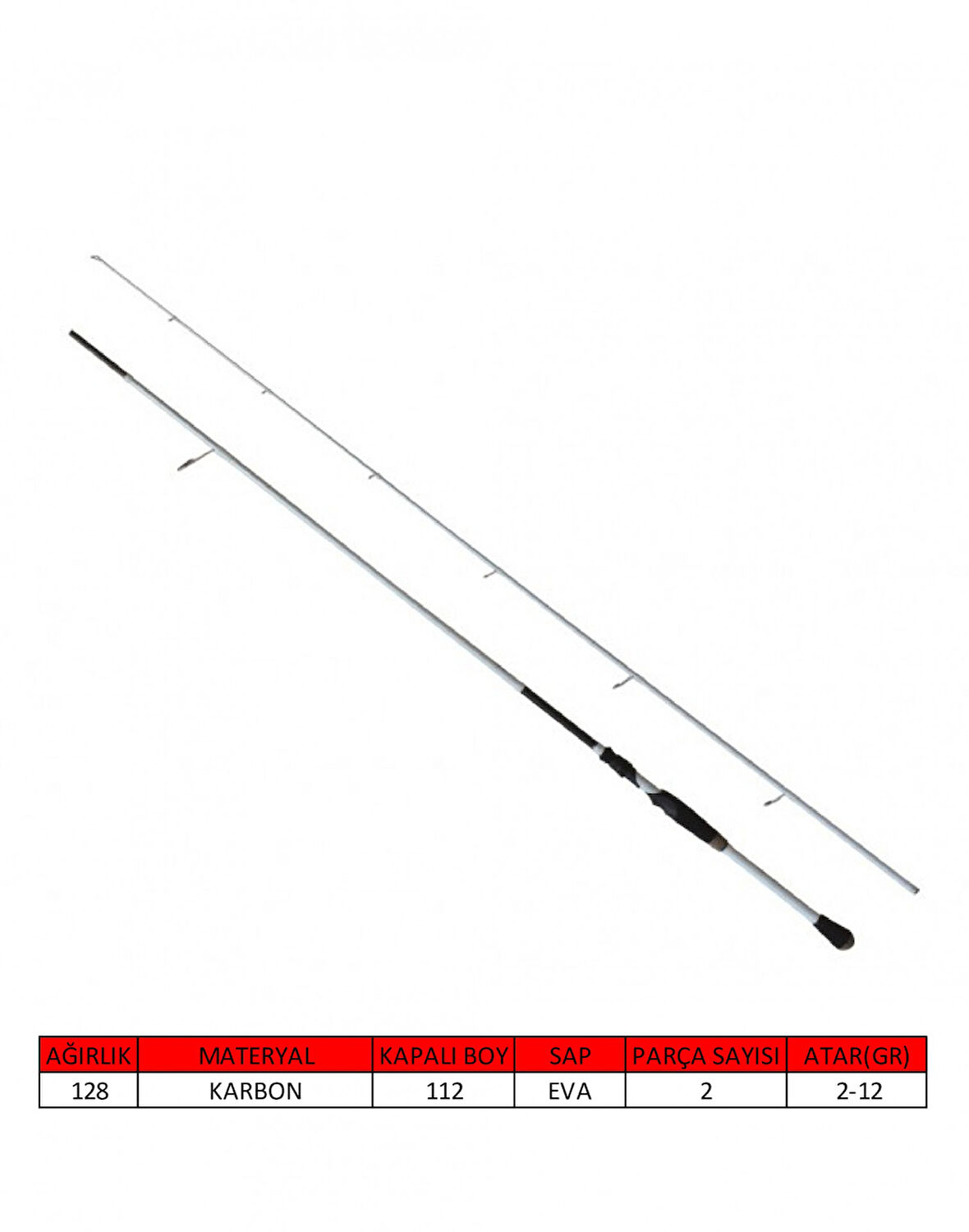 Captain 1450 Fukushi Spin 210cm 2 Parça Lrf Kamışı 2-12GR Atar