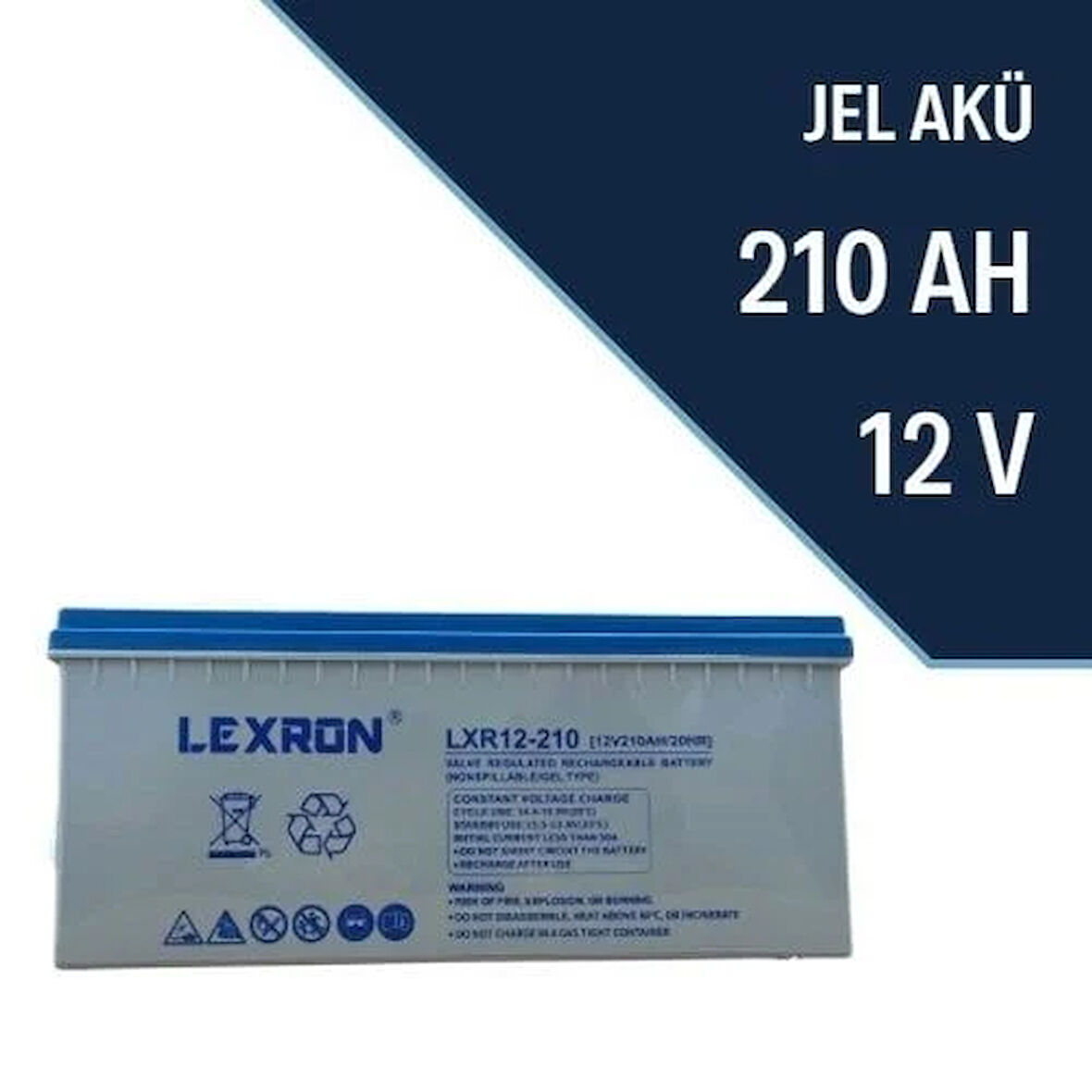 Lexron 12V 210AH DEEP CYCLE NANO CARBON JEL AKÜ