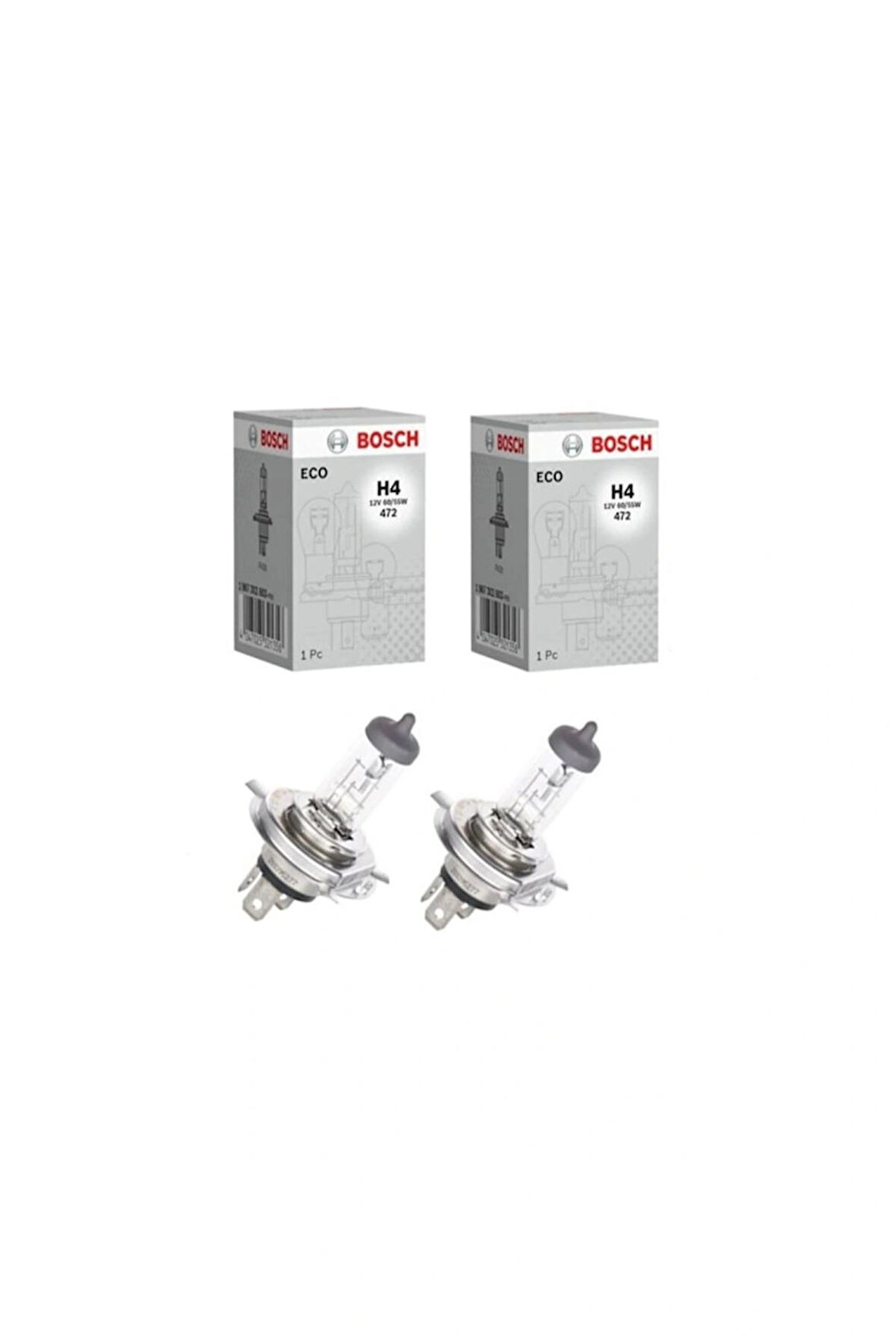 Bosch 2 Adet 12V H4 60/55W Standart Renk Halogen Ampul