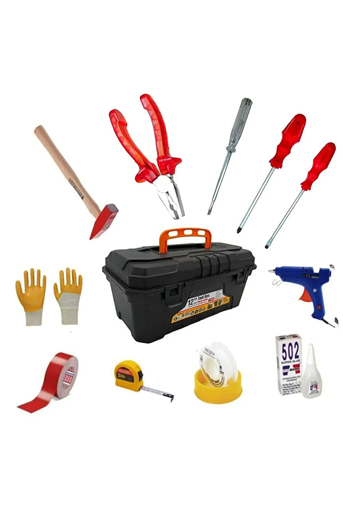 12 Parça Full Takım Çantası Dolu Alet Hırdavat Takım Çantası Avadanlık Full FULLSETLİYENİ
