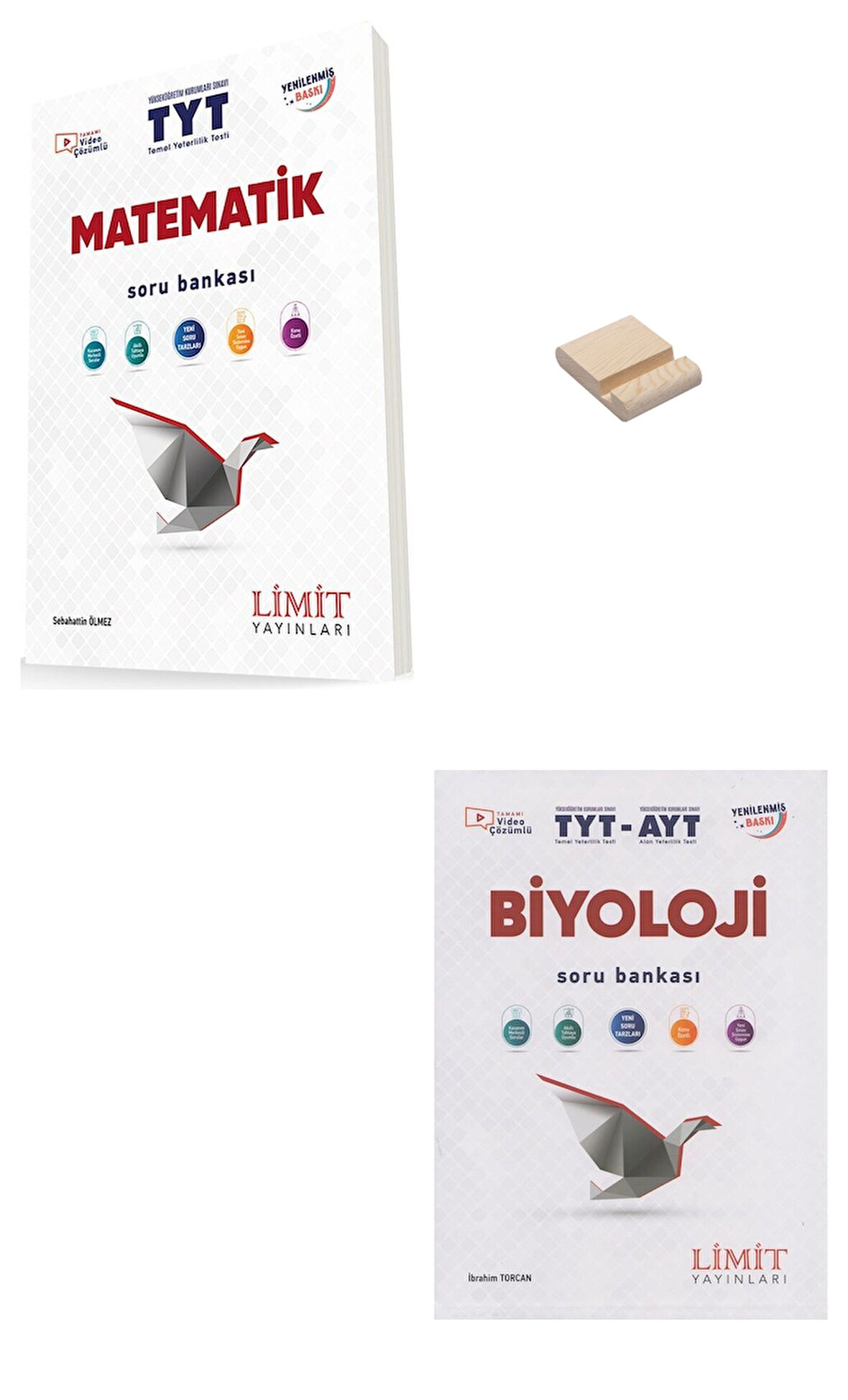 Limit TYT Matematik ve Biyoloji Soru Bankası + Telefon Standı