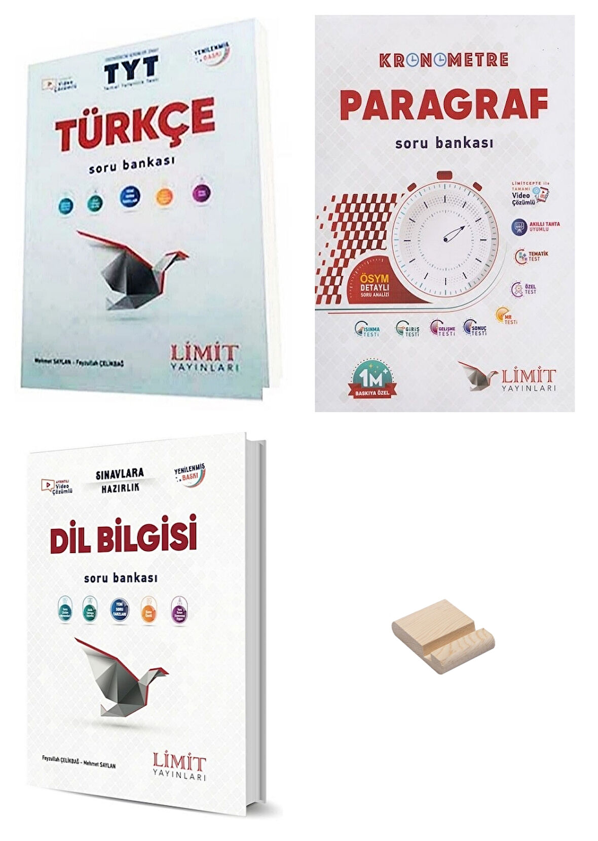 Limit TYT Türkçe Paragraf ve Dil Bilgisi Soru Bankası 3lü Set + Telefon Standı