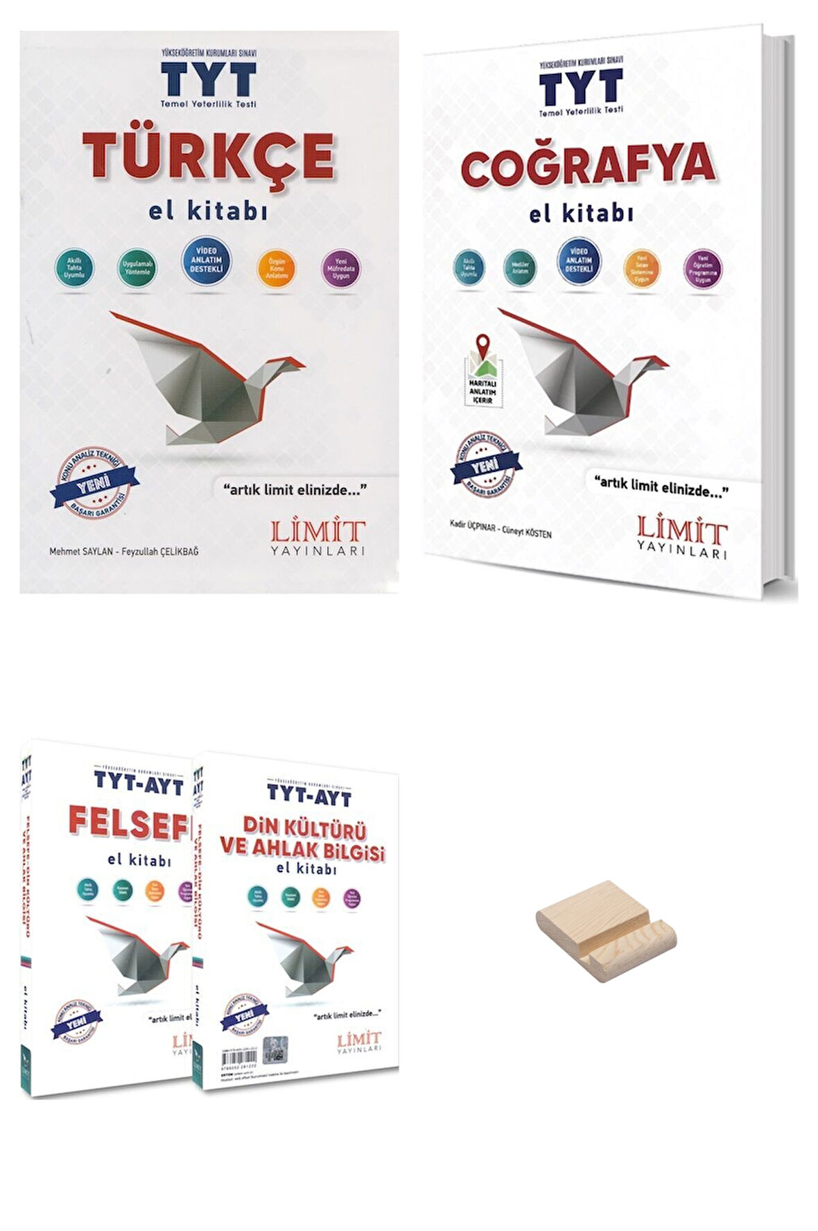 Limit TYT AYT Türkçe Coğrafya Felsefe/Din El Kitabı 3lü Set + Telefon Standı