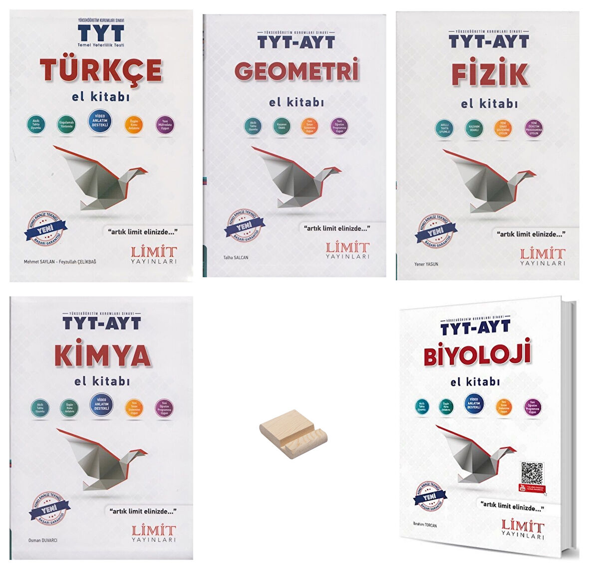 Limit TYT AYT Türkçe Geometri Fizik Kimya ve Biyoloji El Kitabı 5li Set + Telefon Standı