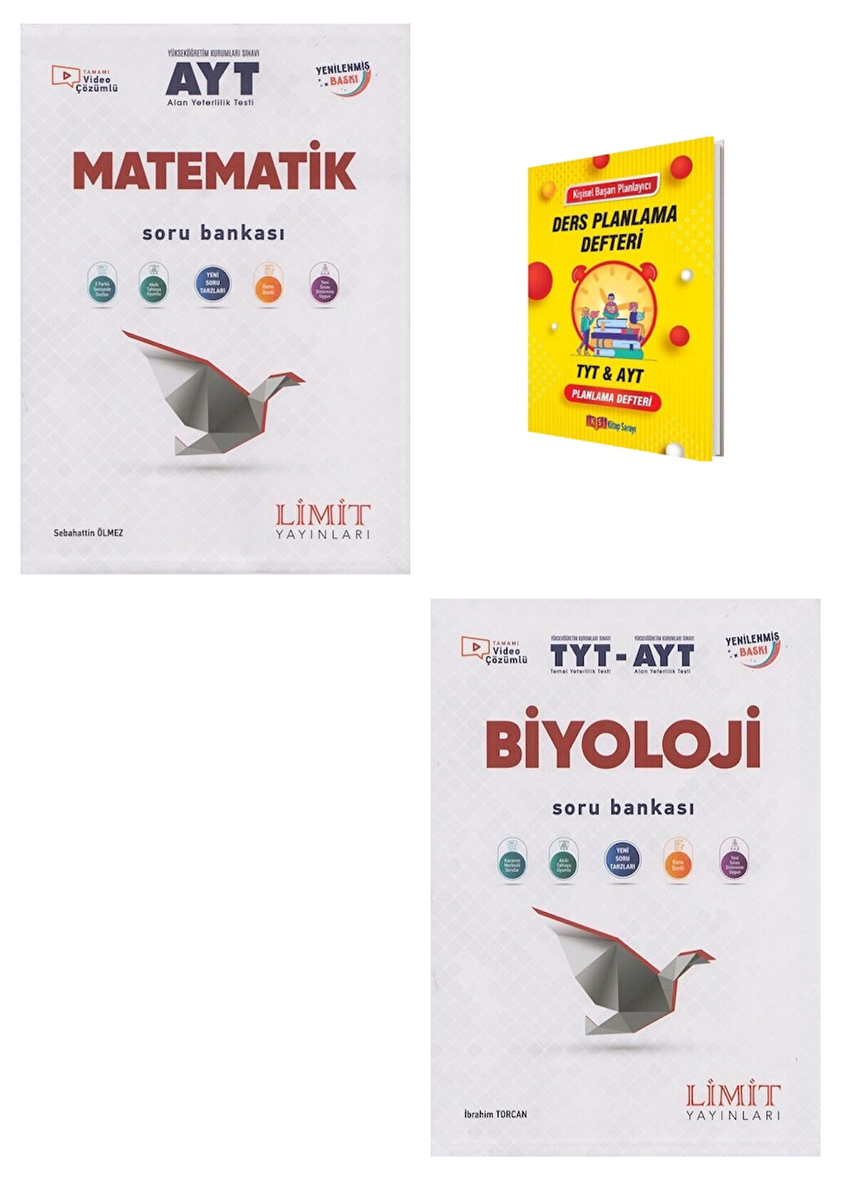 Limit AYT Matematik ve Biyoloji Soru Bankası + Planlama Defteri
