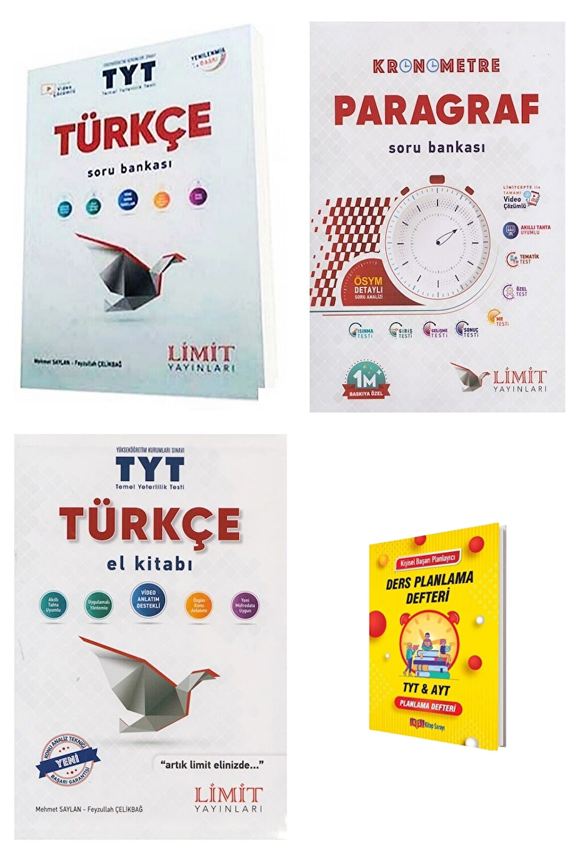 Limit TYT Türkçe Paragraf Soru Bankası ve El Kitabı 3lü Set + Planlama Defteri