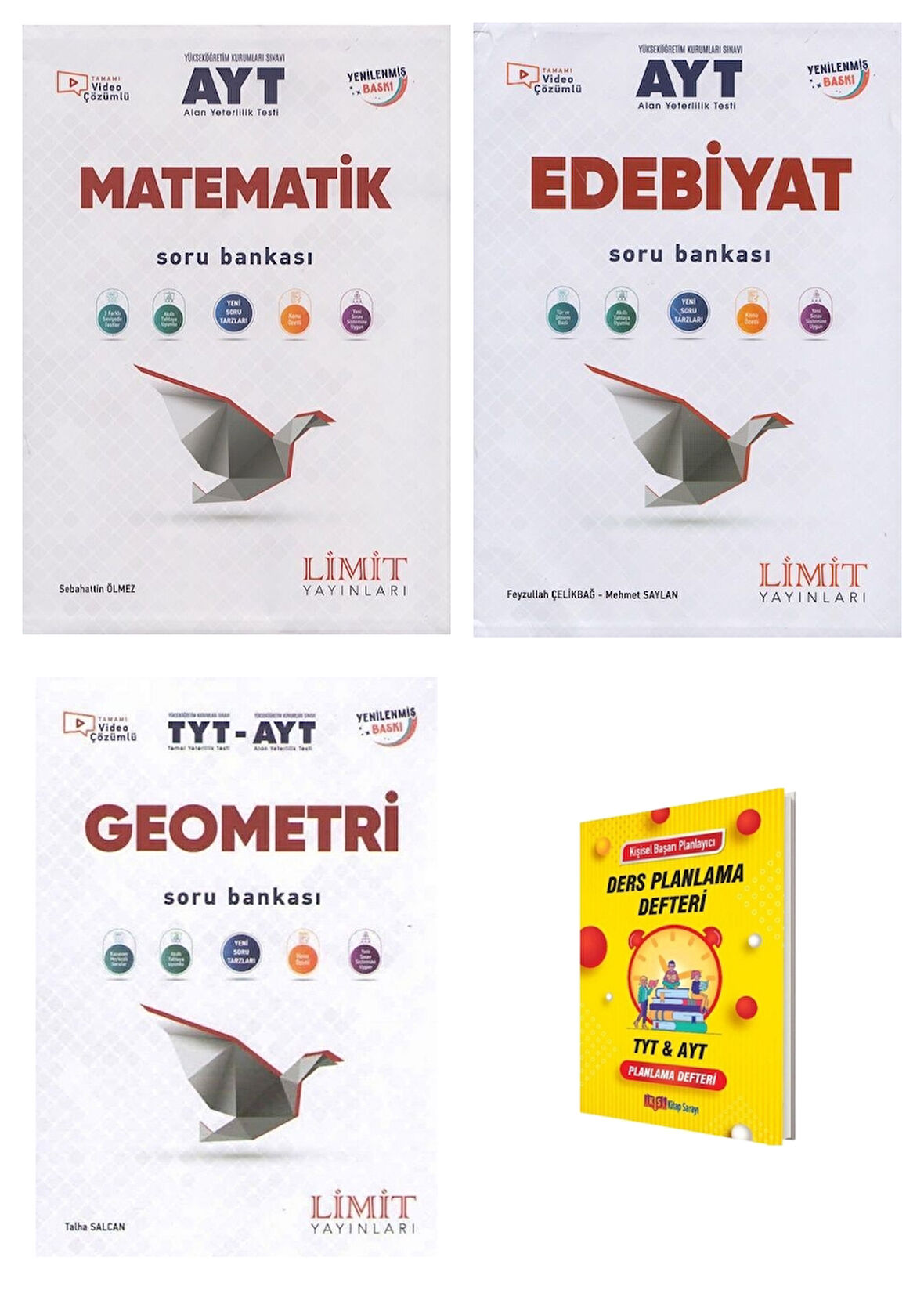 Limit AYT Matematik Edebiyat ve Geometri Soru Bankası + Planlama Defteri