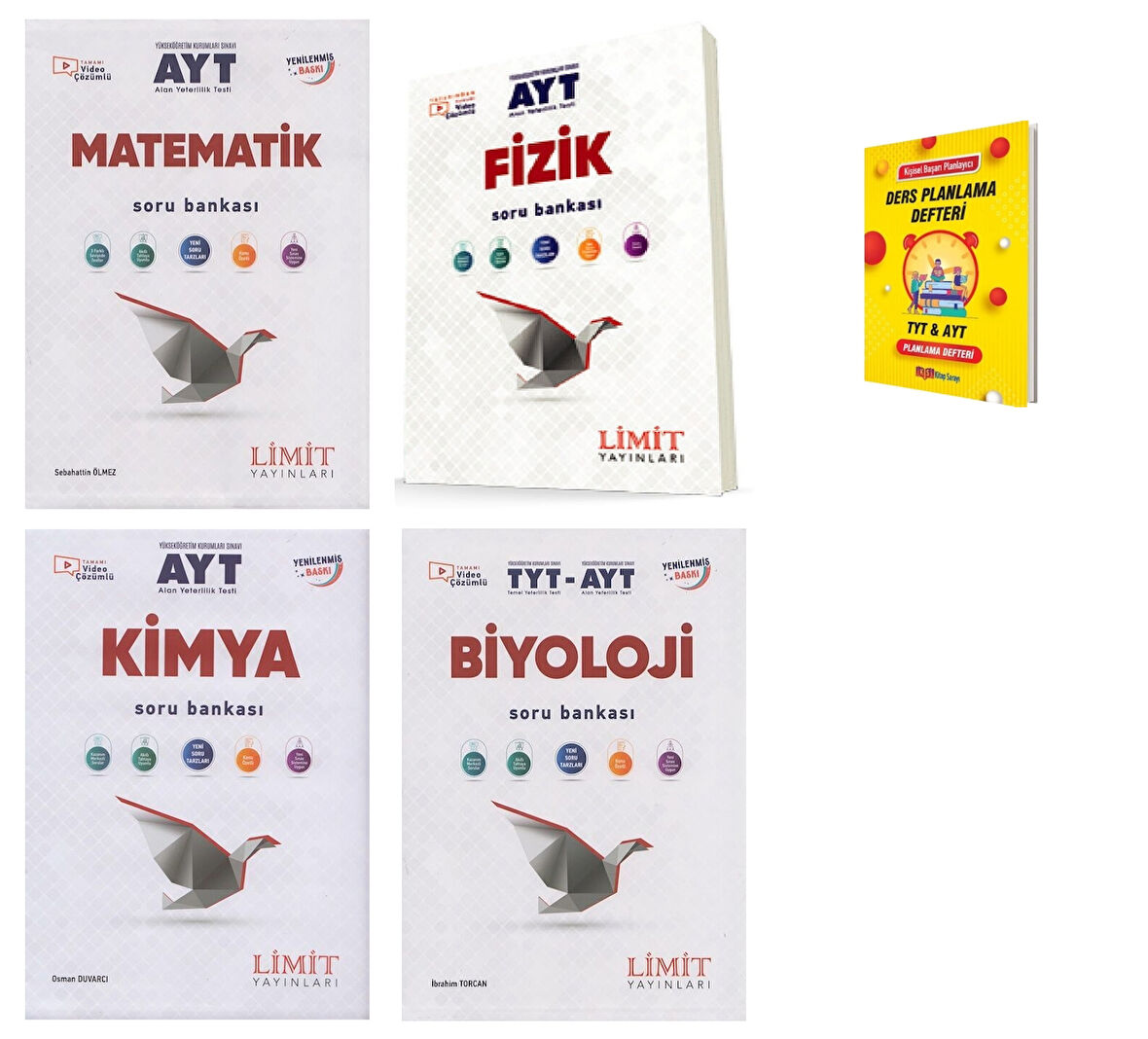 Limit AYT Matematik Fizik Kimya ve Biyoloji Soru Bankası + Planlama Defteri
