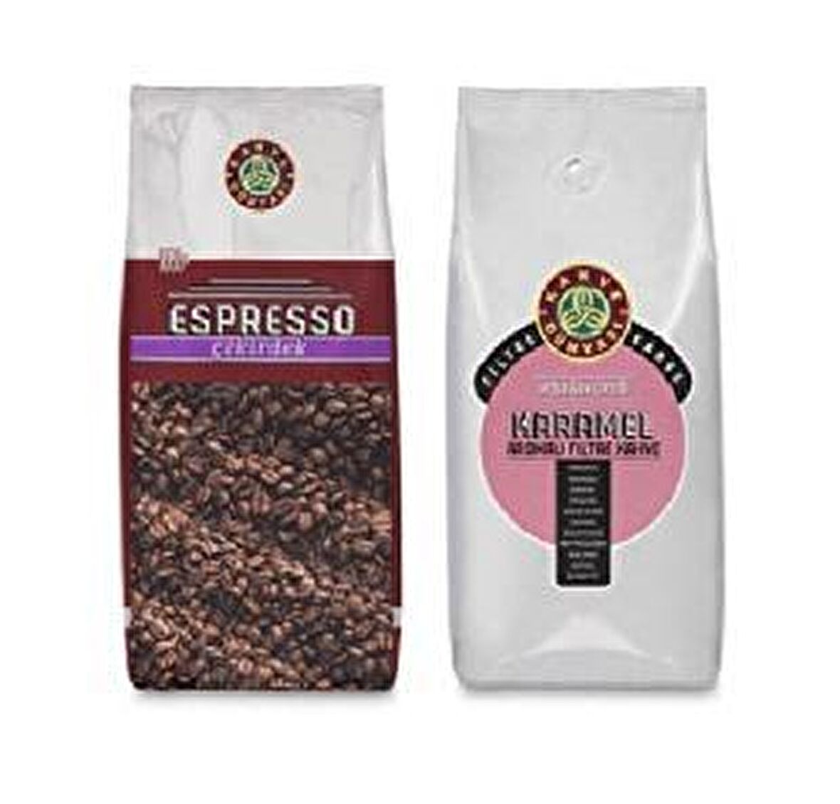 Kahve Dünyası  Espresso Çekirdek  Kahve 1 Kg Ve Karamel Aromalı Çekirdek Kahve 1 Kg Fırsat Paketi