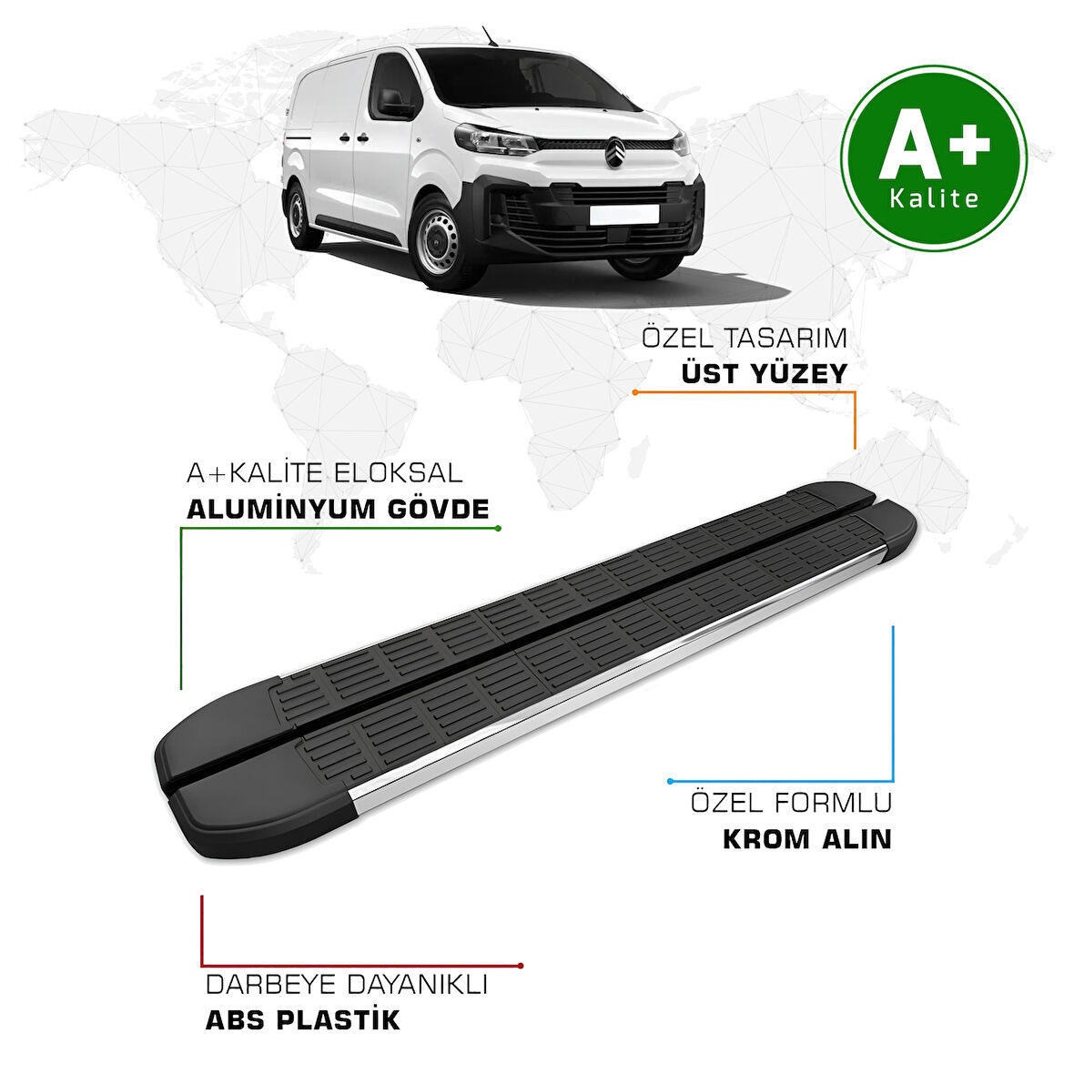 Citroen Jumpy Yan Basamak Kısa Şasi 2017 Model ve Sonrası S-Line