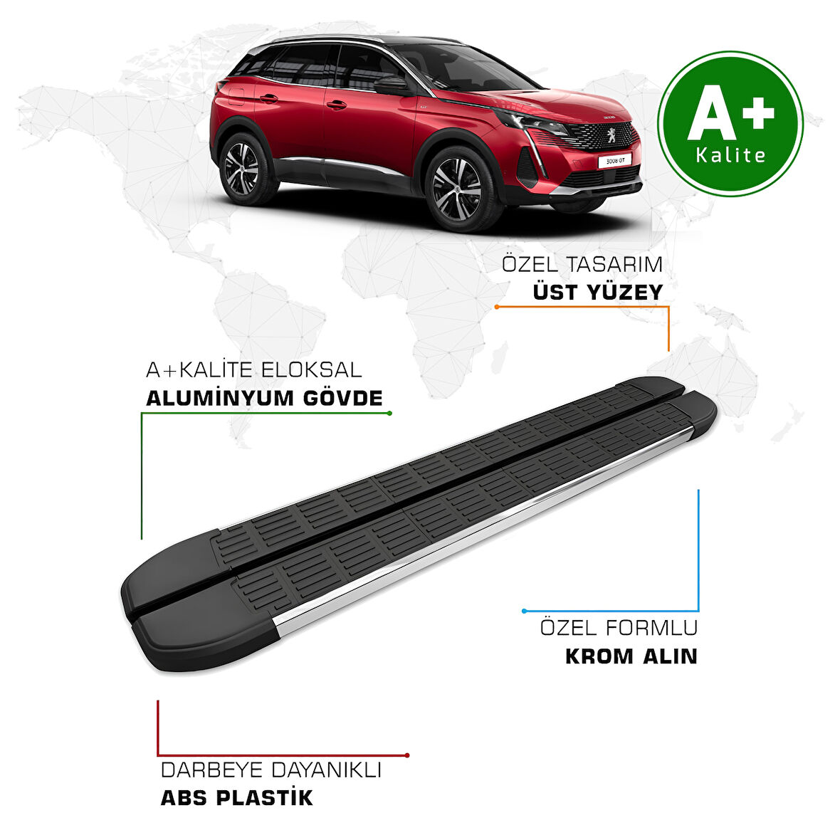 Peugeot 3008 Yan Basamak 2016 – 2023 Model S-Line