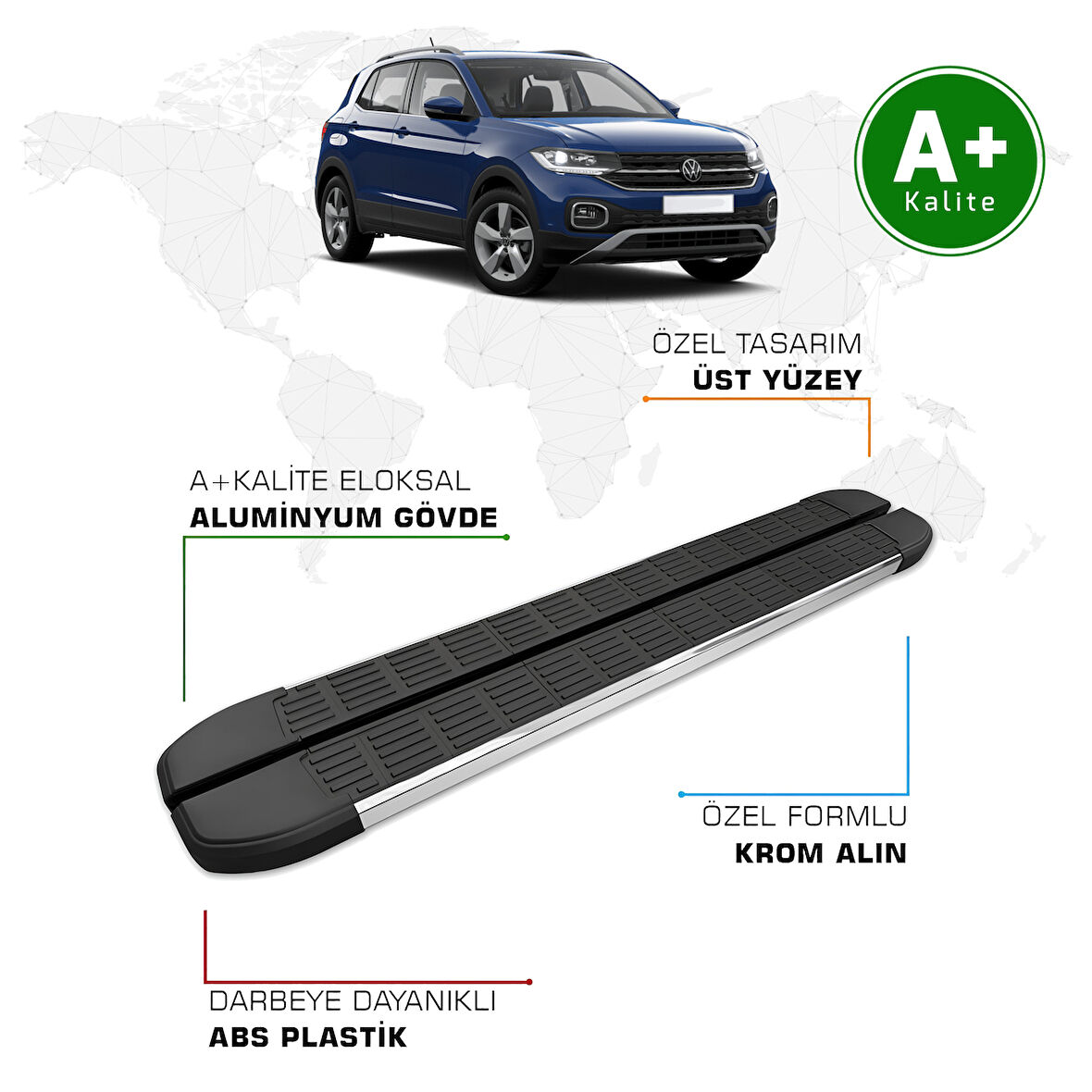 Volkswagen T-Cross Yan Basamak 2019 Model ve Sonrası S-Line