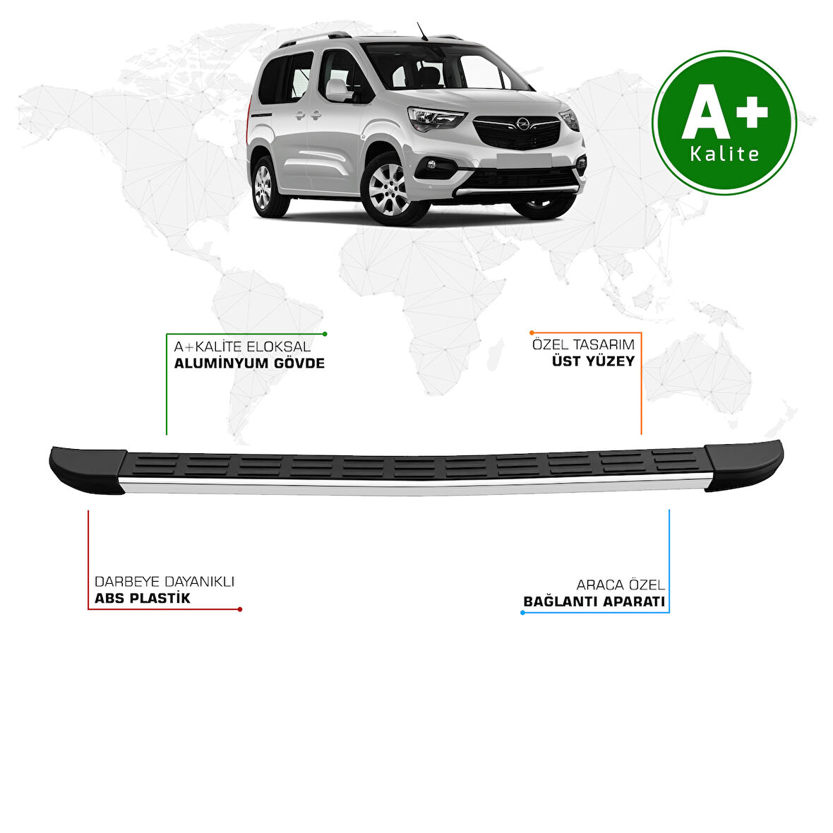 Opel Combo Arka Basamak Kısa Şasi 2019 Model ve Sonrası S-Line