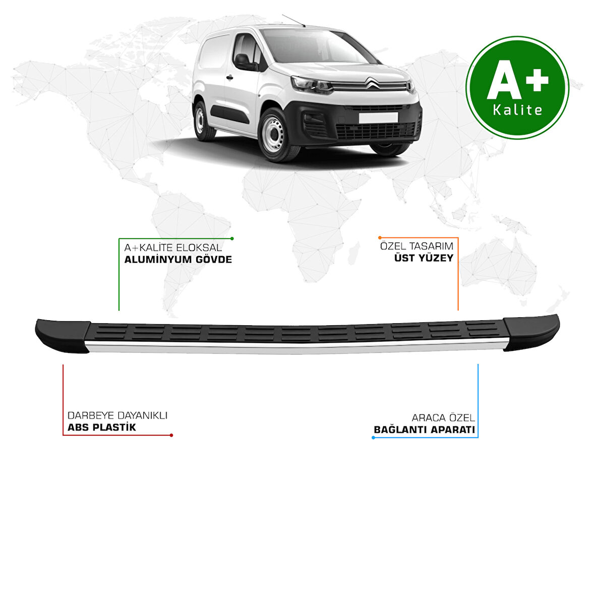 Citroen Berlingo Panelvan Arka Basamak Uzun Şasi 2019 Model ve Sonrası S-Line
